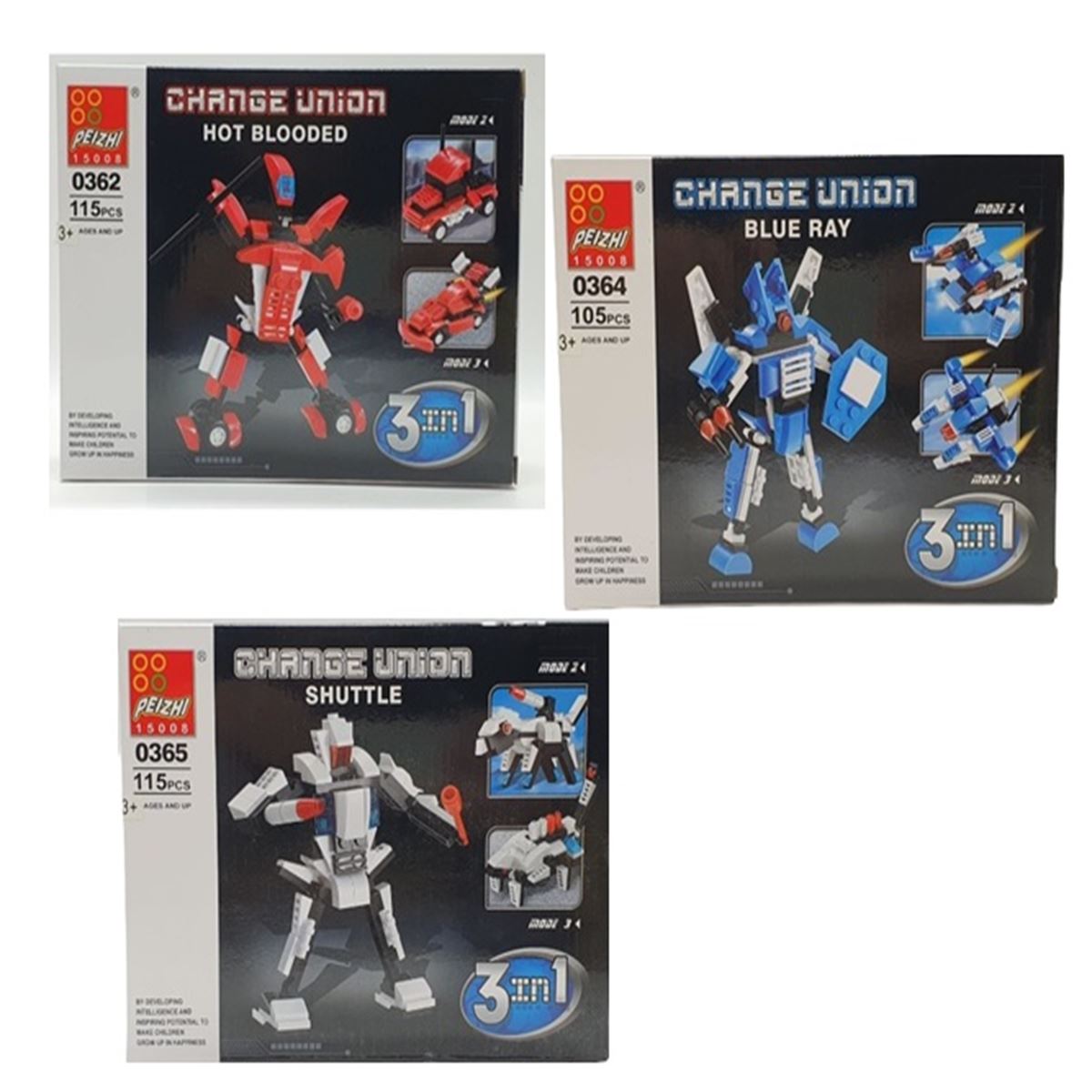 CANEM PEİZHİ LEGO 0399 CHANGE UNİON 3N1 SÜPER ROBOT 4 MODEL 8 Lİ 6+ 1
