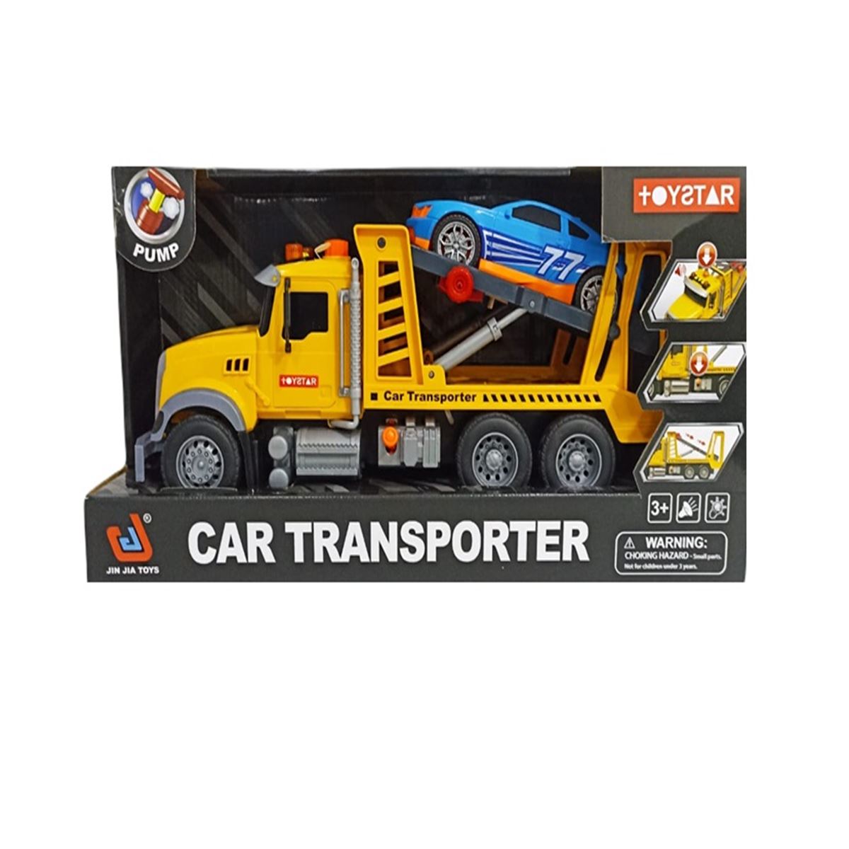 CANEM SÜRTMELİ ARABA TAŞIYICISI 666-56P CAR TRANSPORTER PİLLİ IŞIKLI SESLİ 3+ 1