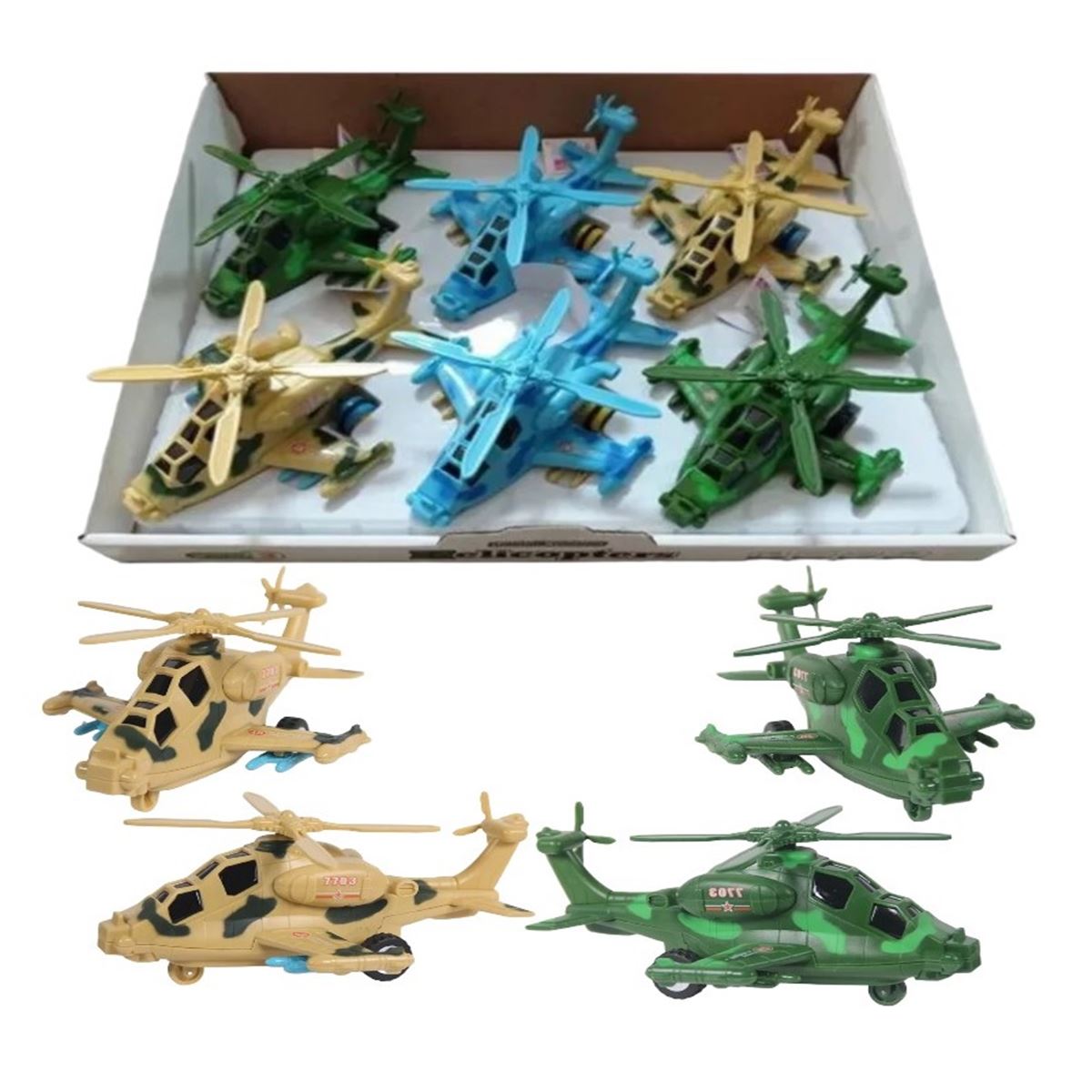 CANEM SÜRTMELİ ASKERİ HELİKOPTER 7703 3 RENK 6 LI 3+ 1