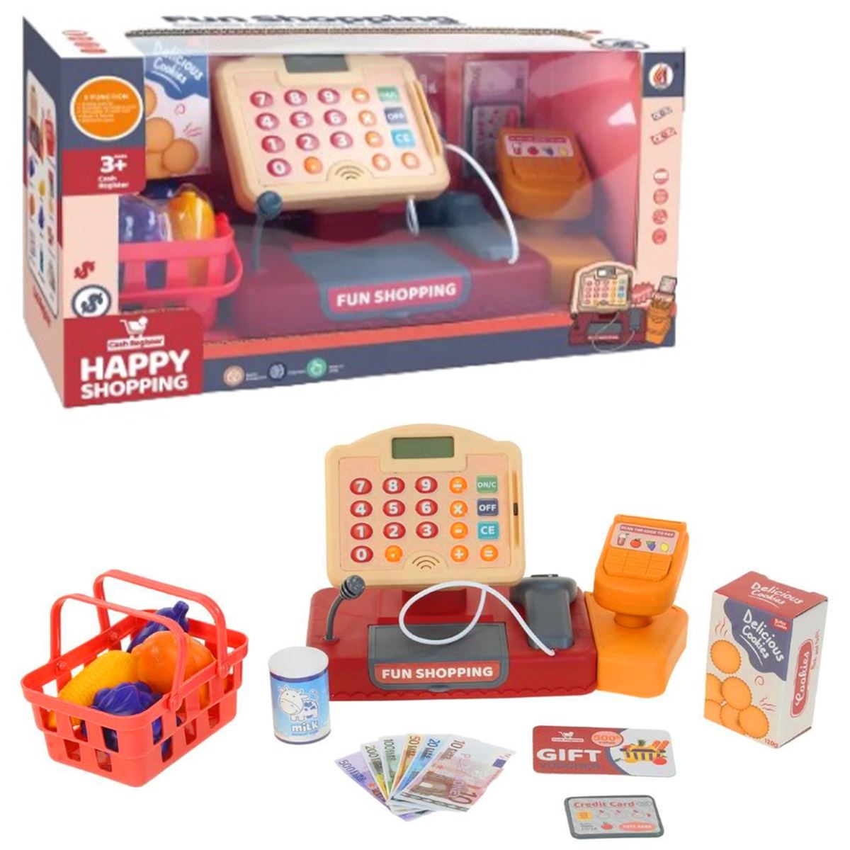 CANEM YAZAR KASA 8288A-1 FUN SHOPPİNG PİLLİ SESLİ 3+ 1