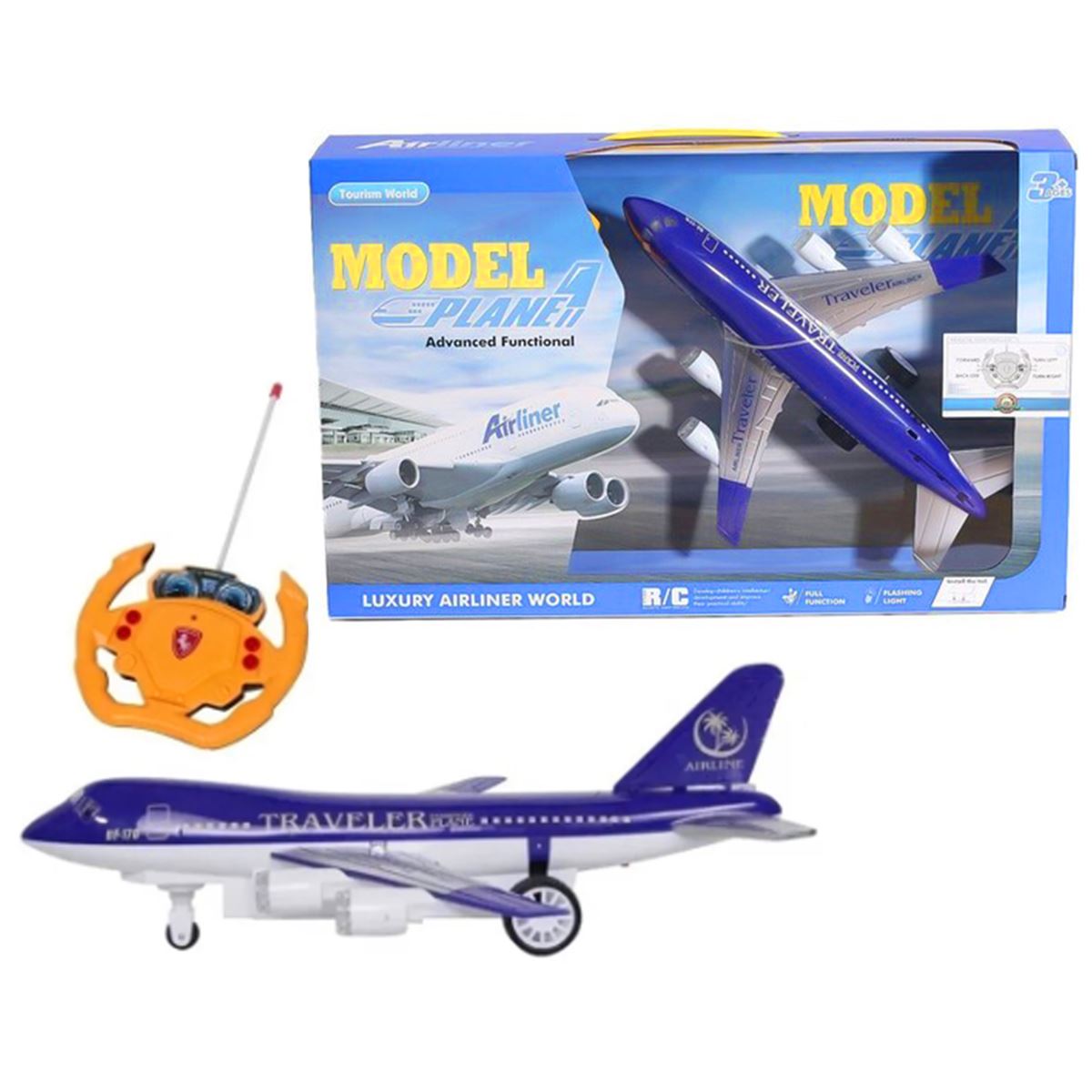 CANEM KUMANDALI UÇAK K8-3A ŞARJLI IŞIKLI 3+ 1