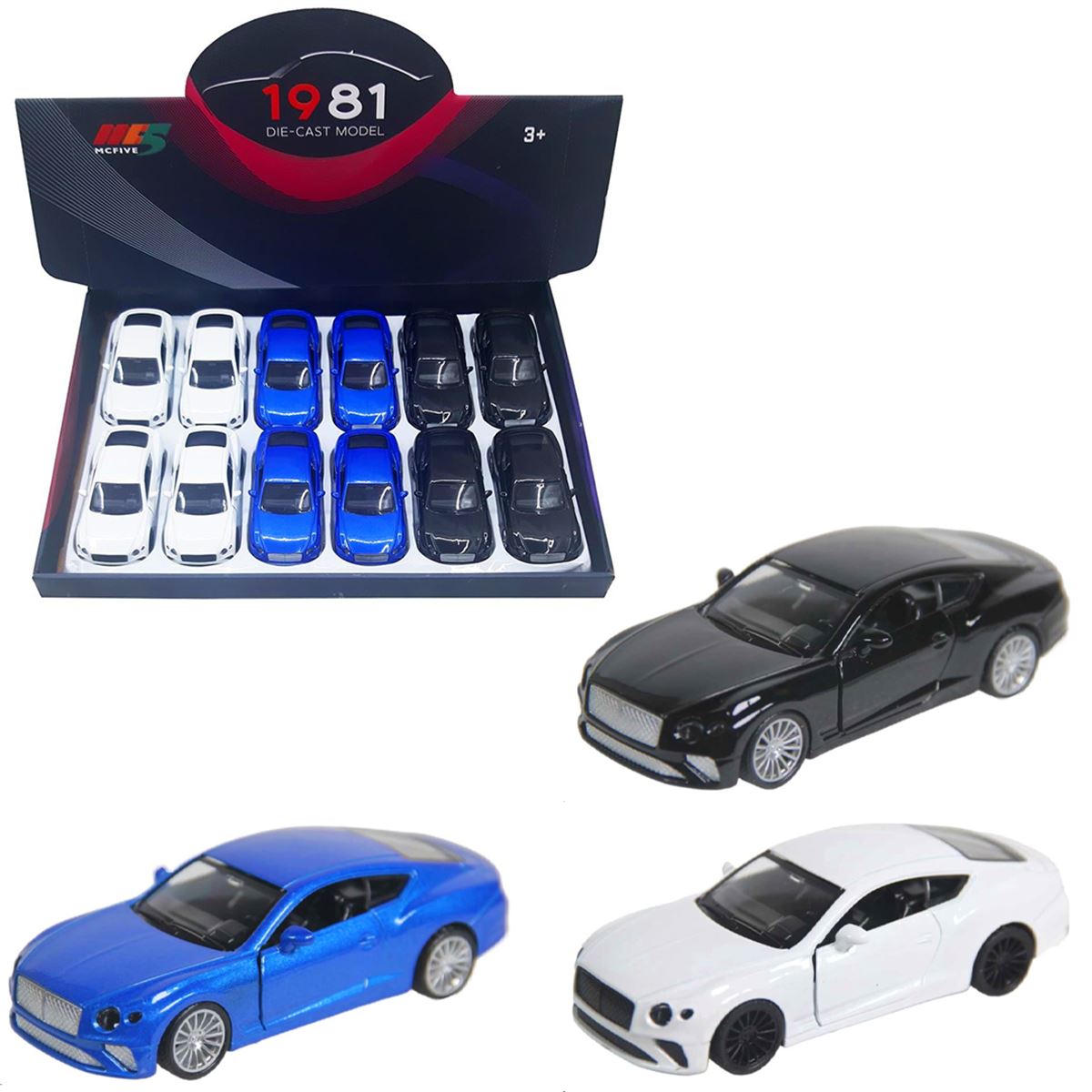 CANEM ÇEKBIRAK ARABA 6636-61M METAL SİMLİ SESLİ IŞIKLI 3 RENK 12 Lİ 3+ 1