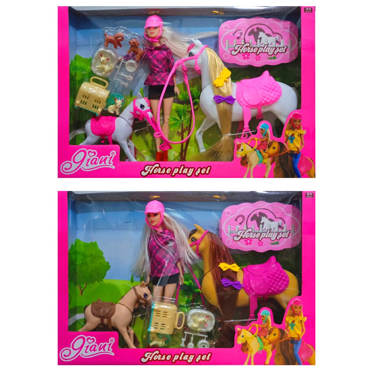 CANEM GİANİ HORSE PLAY SET JN691-4 AKSESUARLI ATLI BEBEK SETİ 3+ 1