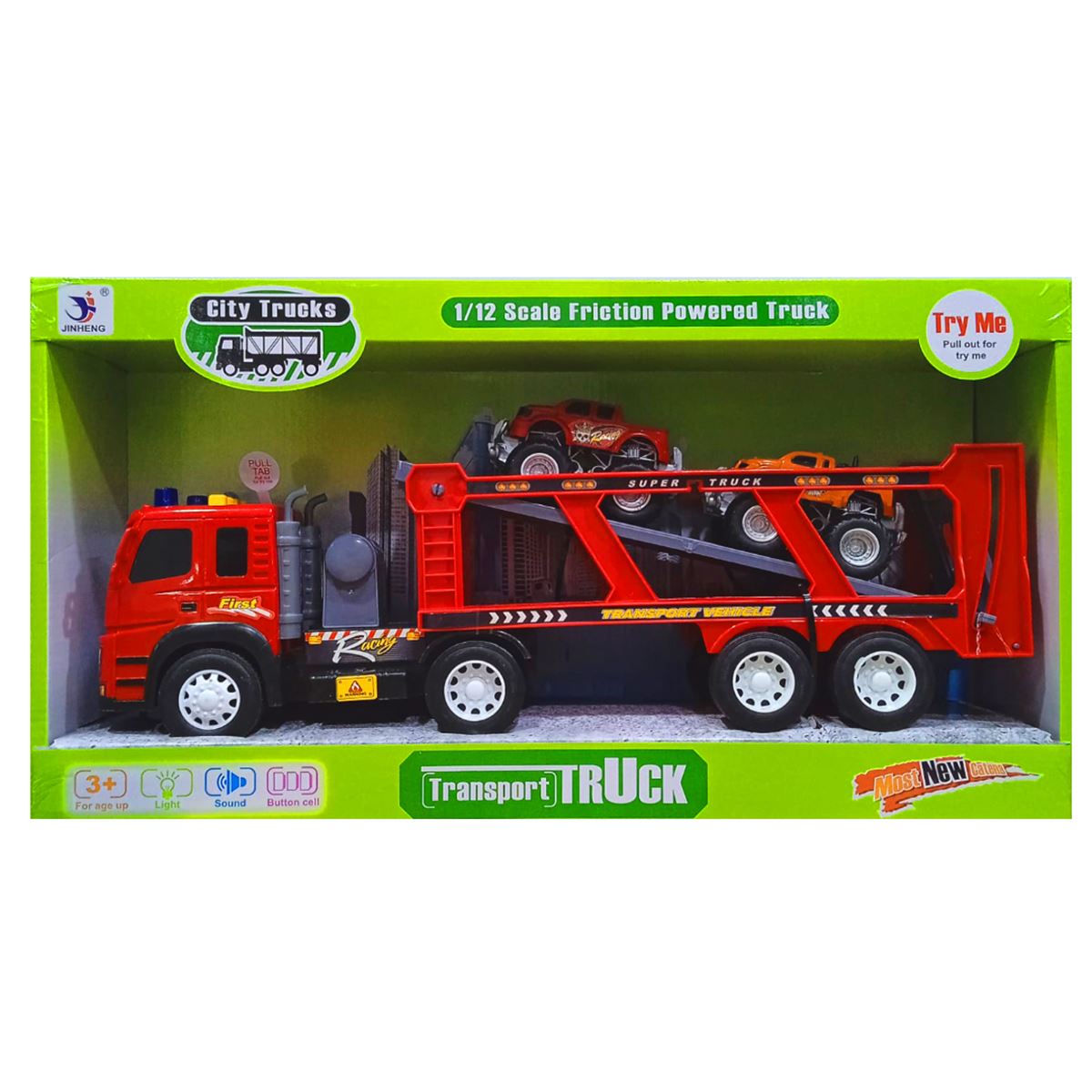 CANEM SÜRTMELİ ARABA TAŞIYAN TIR 1188-45 TRANSPORT TRUCK SESLİ IŞIKLI 3+ 1