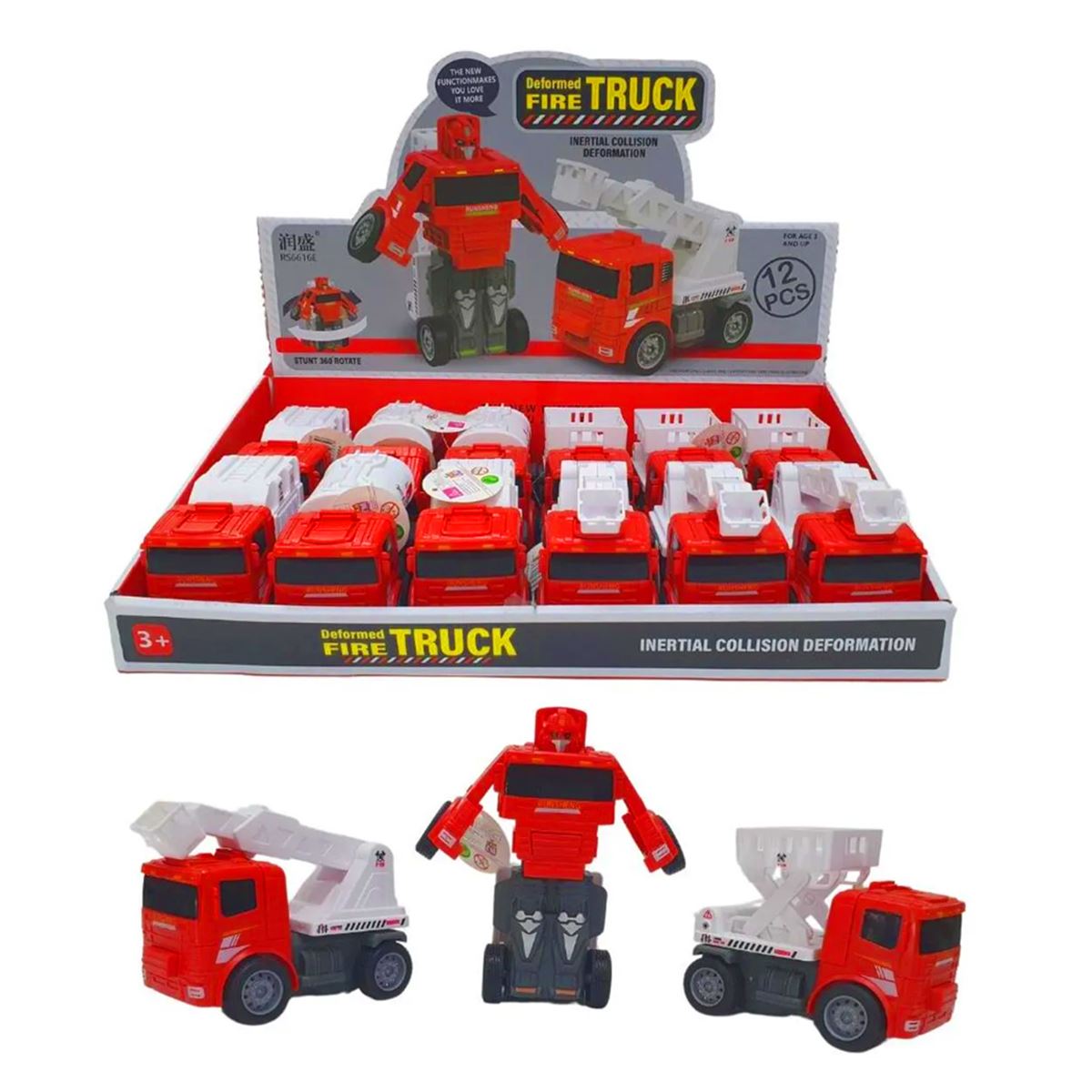 CANEM ROBOTA DÖNÜŞEN İTFAİYE ARAÇLARI RS6616E 4 MODEL 12 Lİ 3+ 1