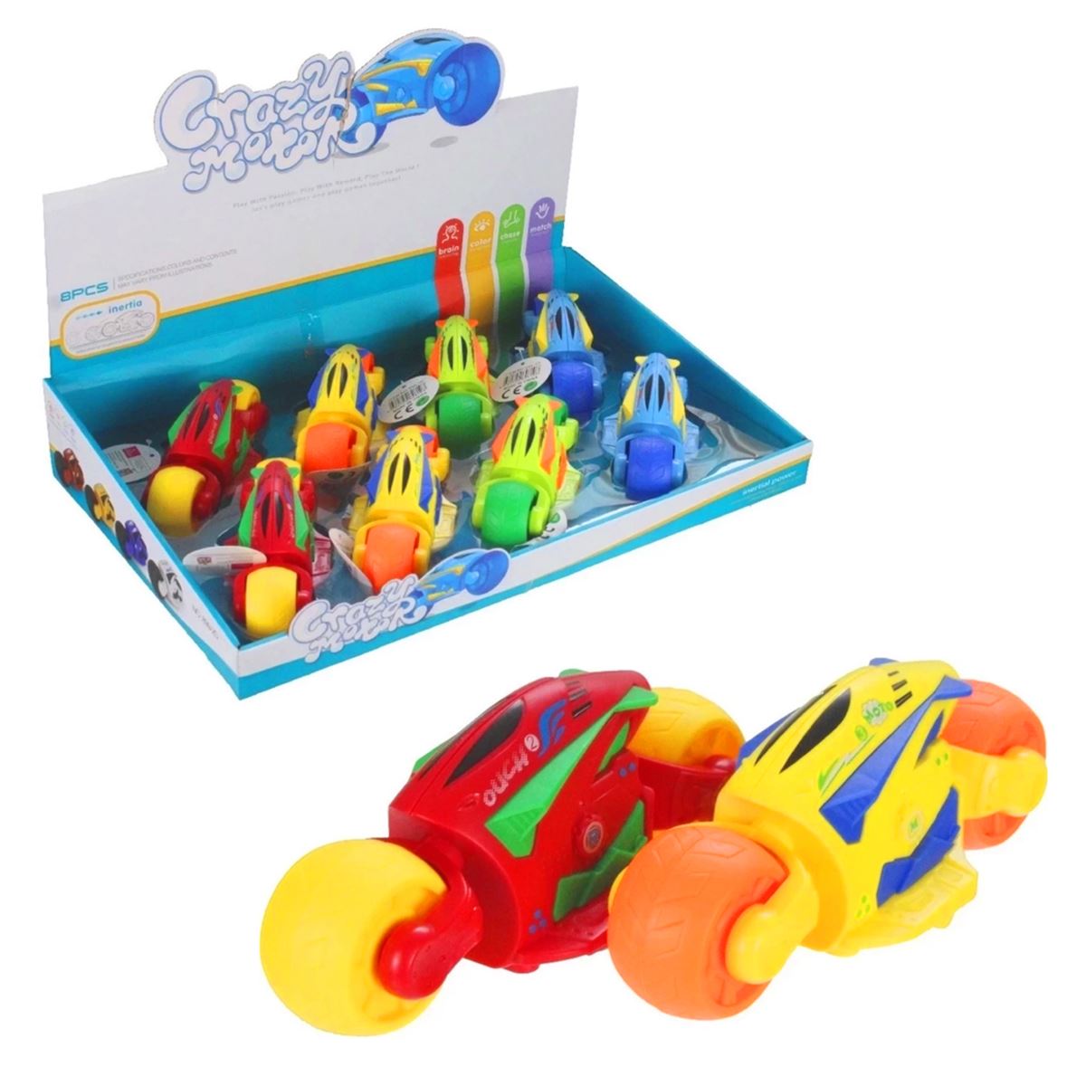 CANEM SÜRTMELİ MOTORSİKLET 899-1D CRAZY MOTOR 4 RENK 8 Lİ 3+ 1