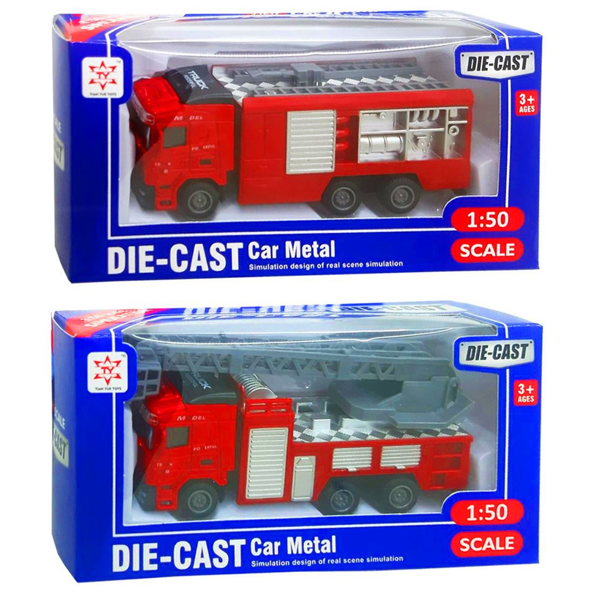 CANEM ÇEKBIRAK İTFAİYE ARABASI 4102 METAL 1:50 SCALE 12 Lİ 3+ 1