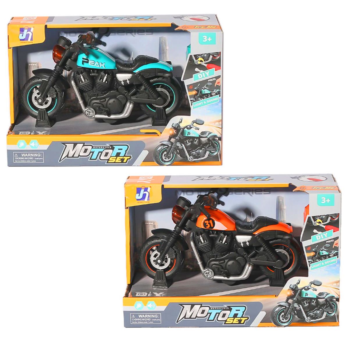 CANEM SÜRTMELİ MOTORSİKLER 8080A-10-12 SÖK TAK PİLLİ SESLİ IŞIKLI 3+ 1