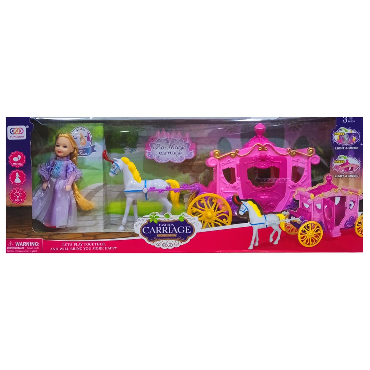 CANEM BEAUTİFUL CARRİAGE SS103B ATLI ARABA SESLİ IŞIKLI 3+ 1