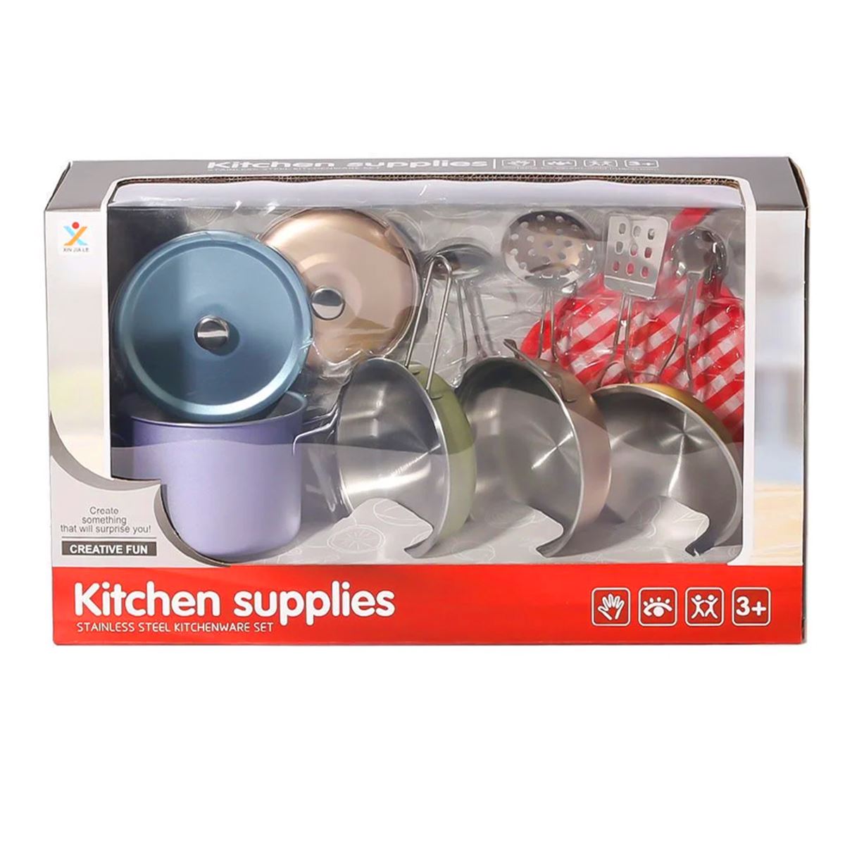 CANEM KİTCHEN SUPPLİES 988-C22 RENKLİ METAL MUTFAK SETİ 3+ 1
