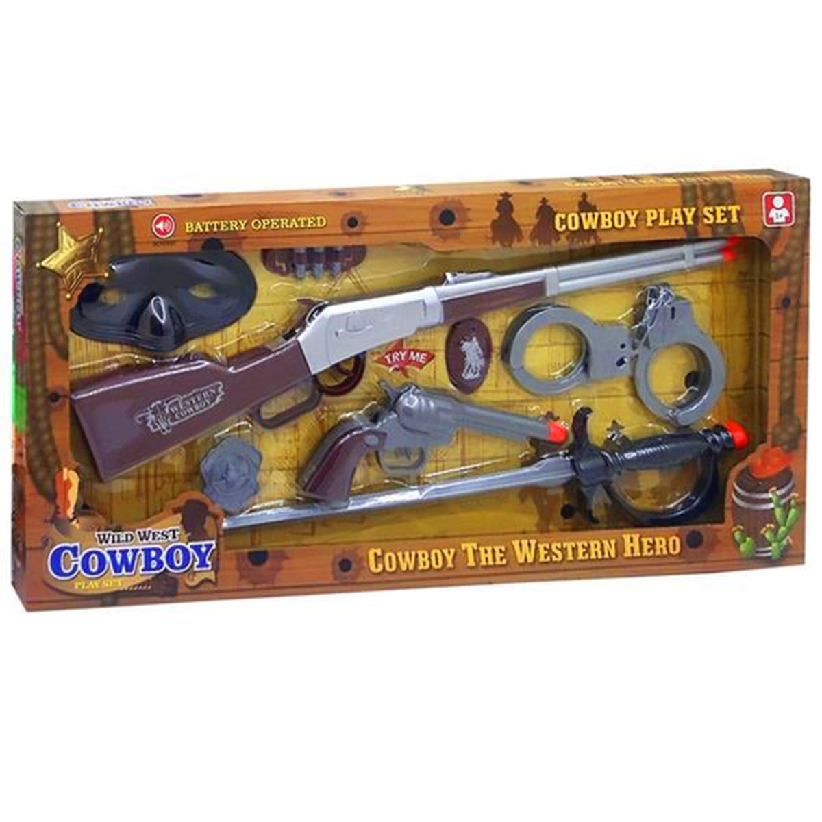 CANEM KOVBOY TÜFEK SETİ 828 SESLİ PİLLİ 3+ 1