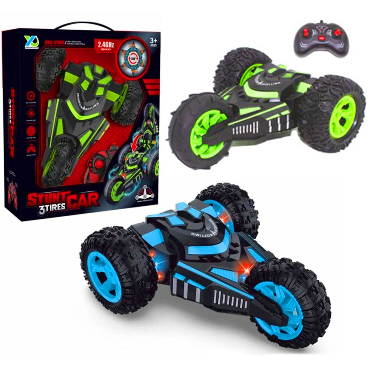 CANEM KUMANDALI AKROBAT ARABA YQ022 STUNT CAR ŞARJLI IŞIKLI 3+ 1