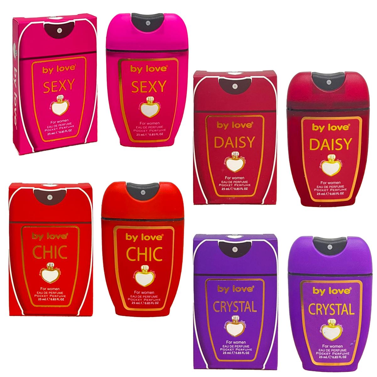 BY LOVE PARFÜM B-25 KADIN 25 ML 4 FARKLI KOKU 12 Lİ 1