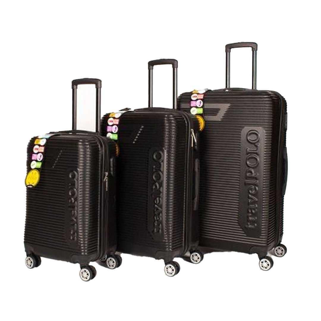 TRAVEL POLO VALİZ ABS A1011 SİYAH 3 LÜ SET 1