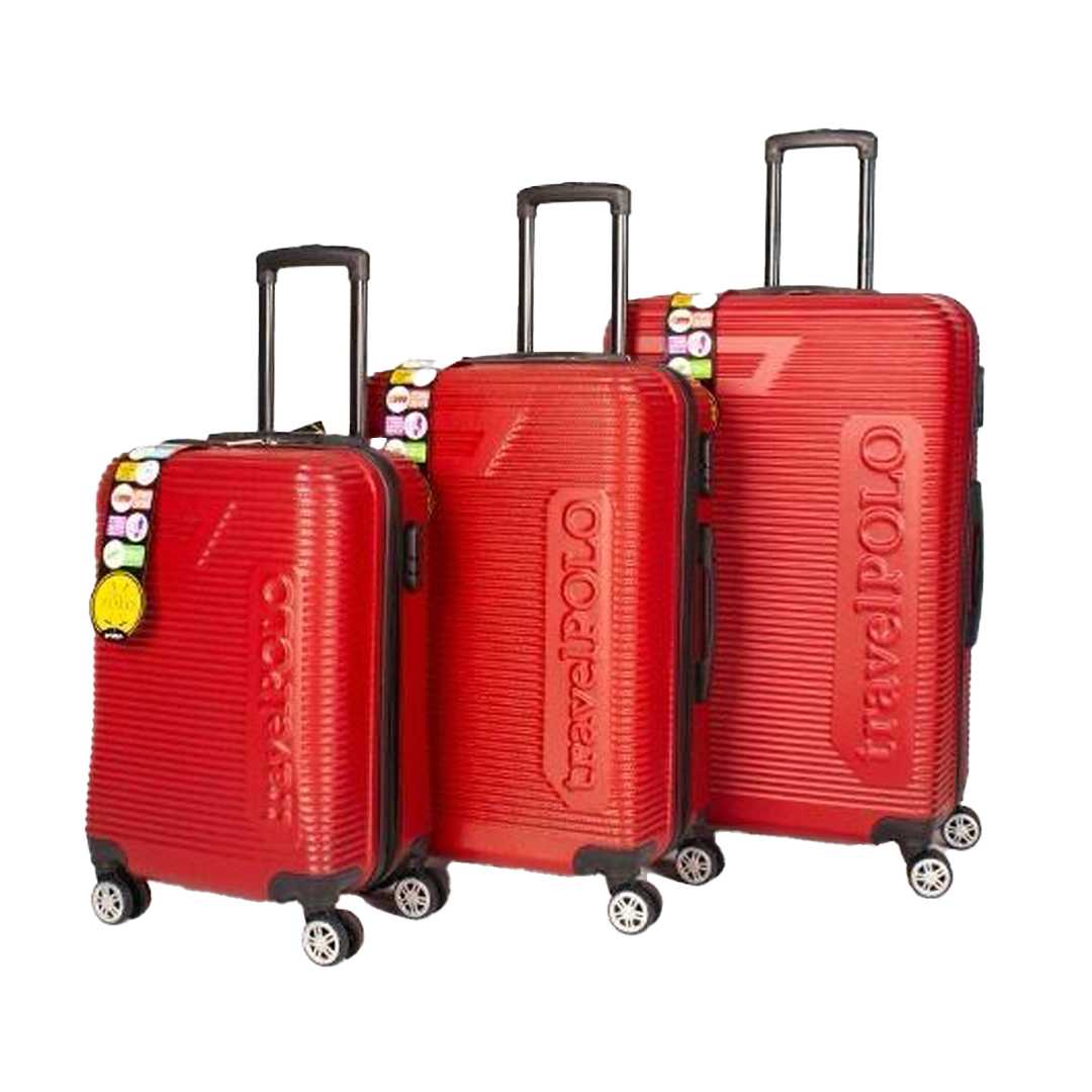 TRAVEL POLO VALİZ ABS A1011 KIRMIZI 3 LÜ SET 1
