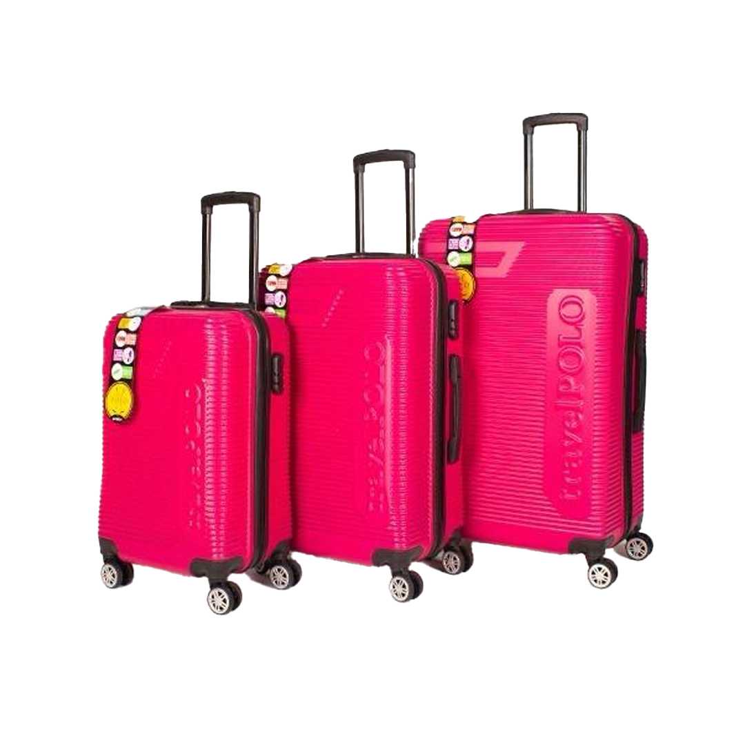 TRAVEL POLO VALİZ ABS A1011 FUŞYA 3 LÜ SET 1