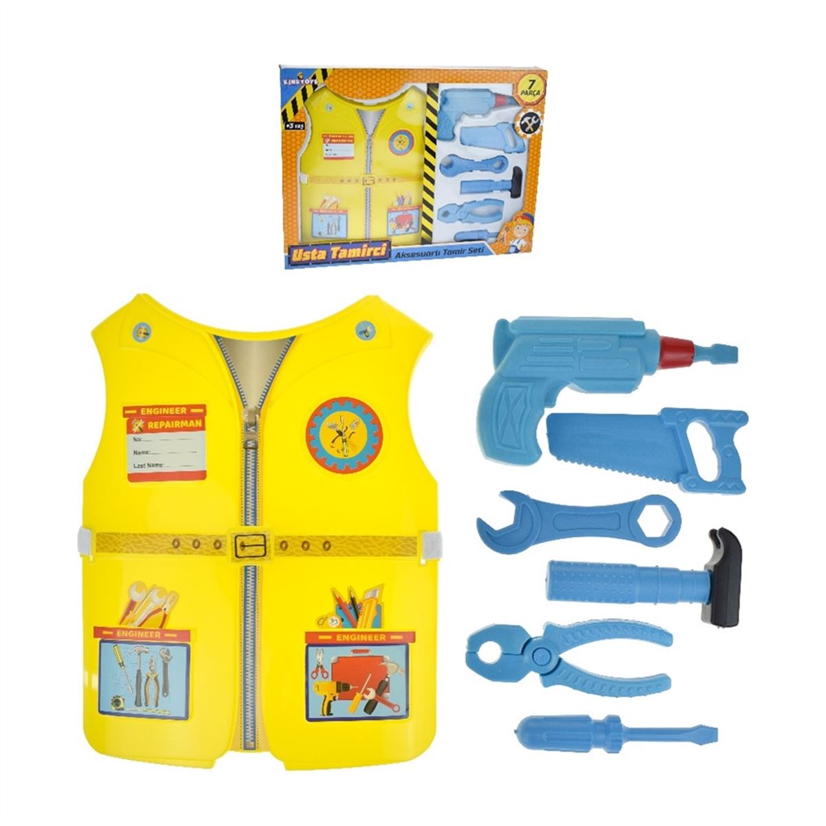 KİNG TOYS TAMİR SETİ FT1974 USTA TAMİRCİ AKSESUARLI 7 PARÇA 3+ 1