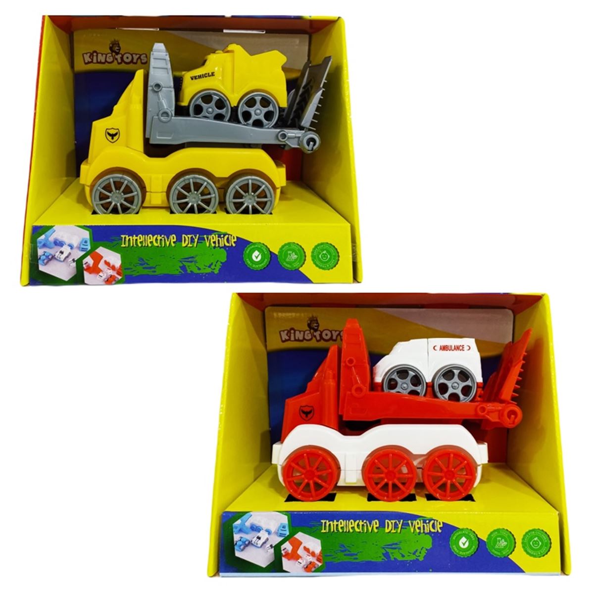 KİNG TOYS SÜRTMELİ ENG1092 MİNİ TAŞIYICI TIR 18M+ 1