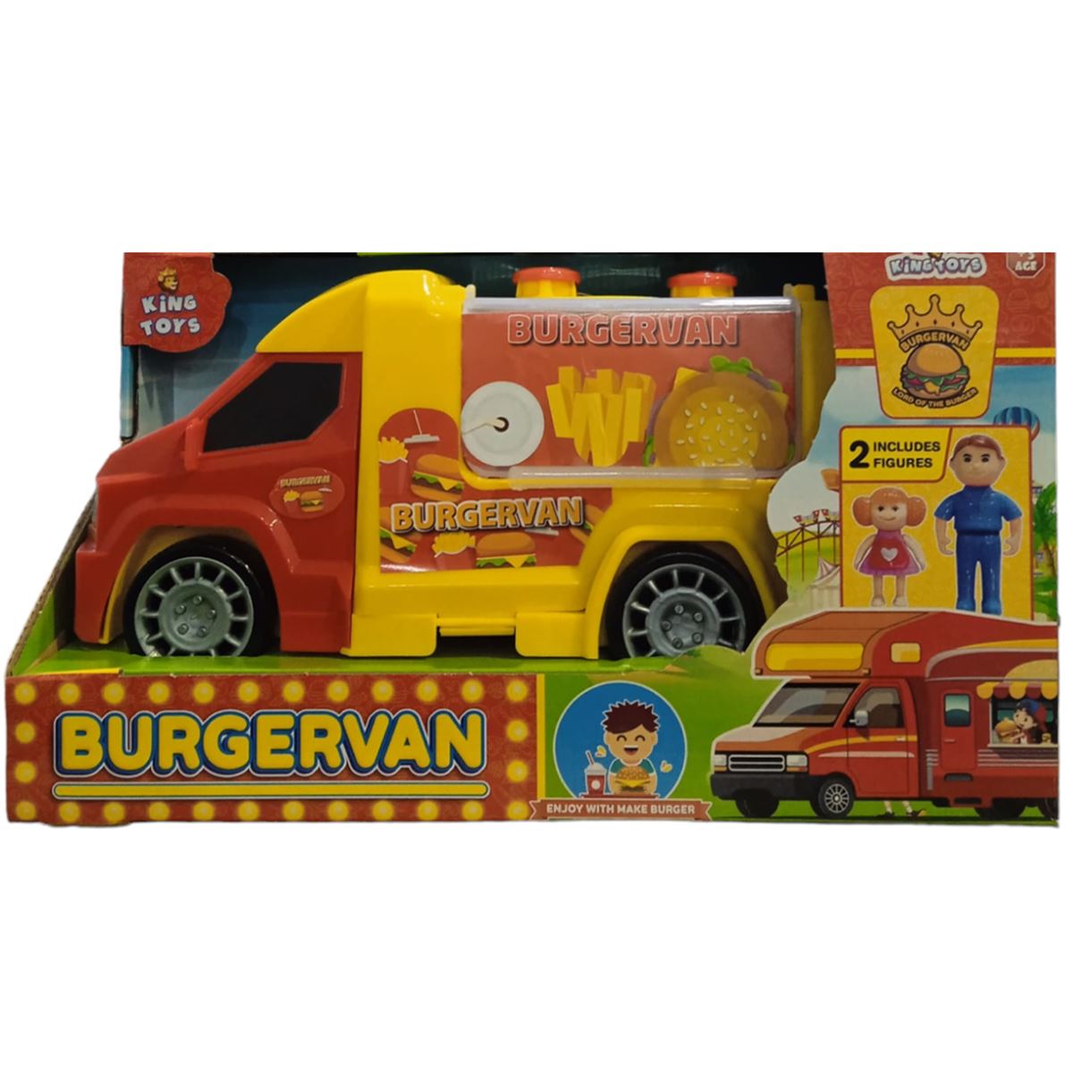KİNG TOYS SÜRTMELİ KAMYON ENG-1134 BURGERVAN 3+ 1