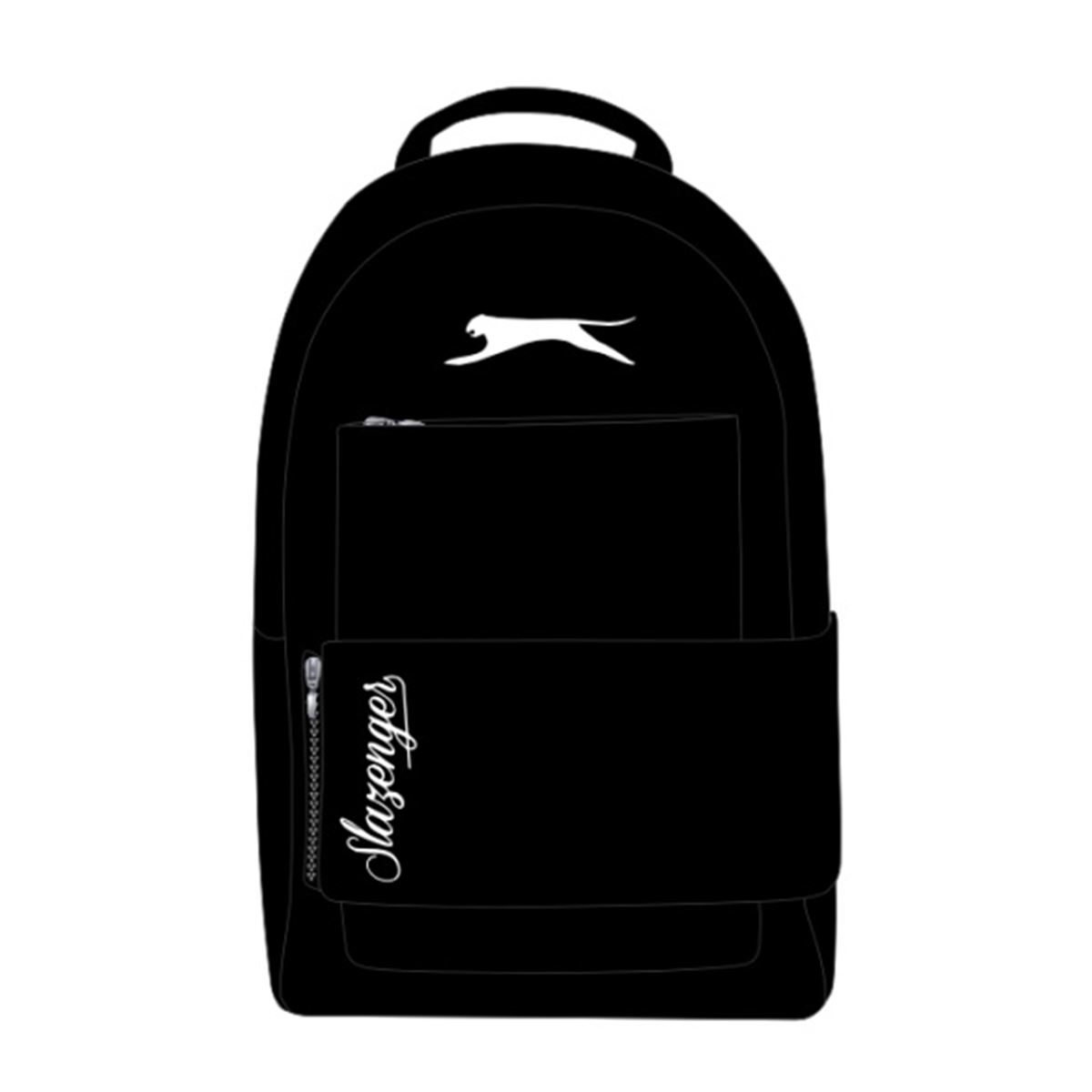 SLAZENGER OKUL ÇANTASI 23144 SİYAH PARAŞÜT KUMAŞ ÜÇ BÖLMELİ 1