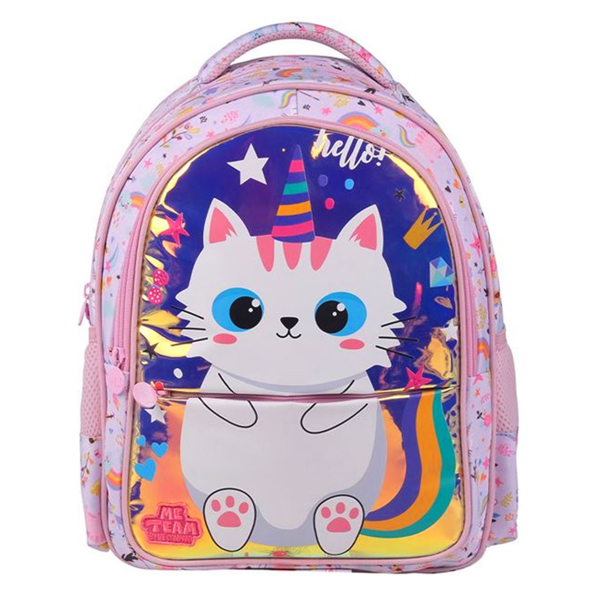 ME TEAM OKUL ÇANTASI 24100 HELLO CAT ÜÇ BÖLMELİ 1