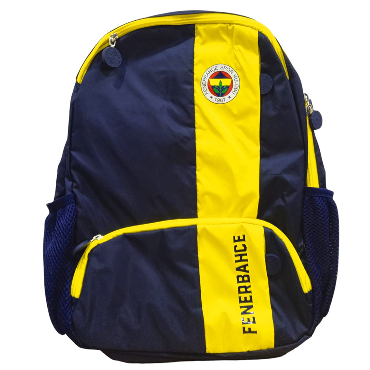 FENERBAHÇE OKUL ÇANTASI 24738 SARI ŞERİT LOGO BASKI ÜÇ BÖLMELİ 1