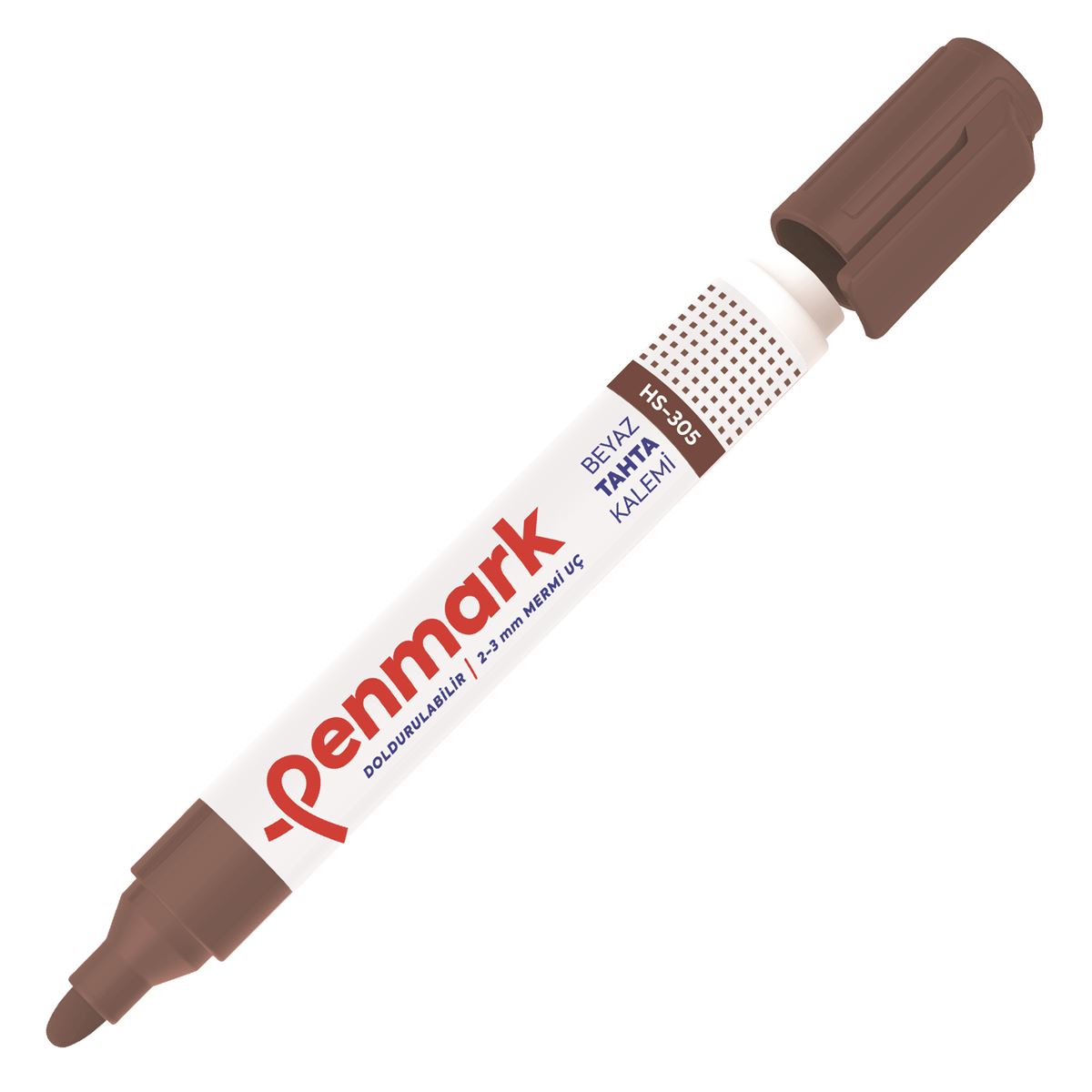 PENMARK TAHTA KALEMİ YUVARLAK UÇ DOLDURULABİLİR KAHVERENGİ 12 Lİ HS 305 08 1