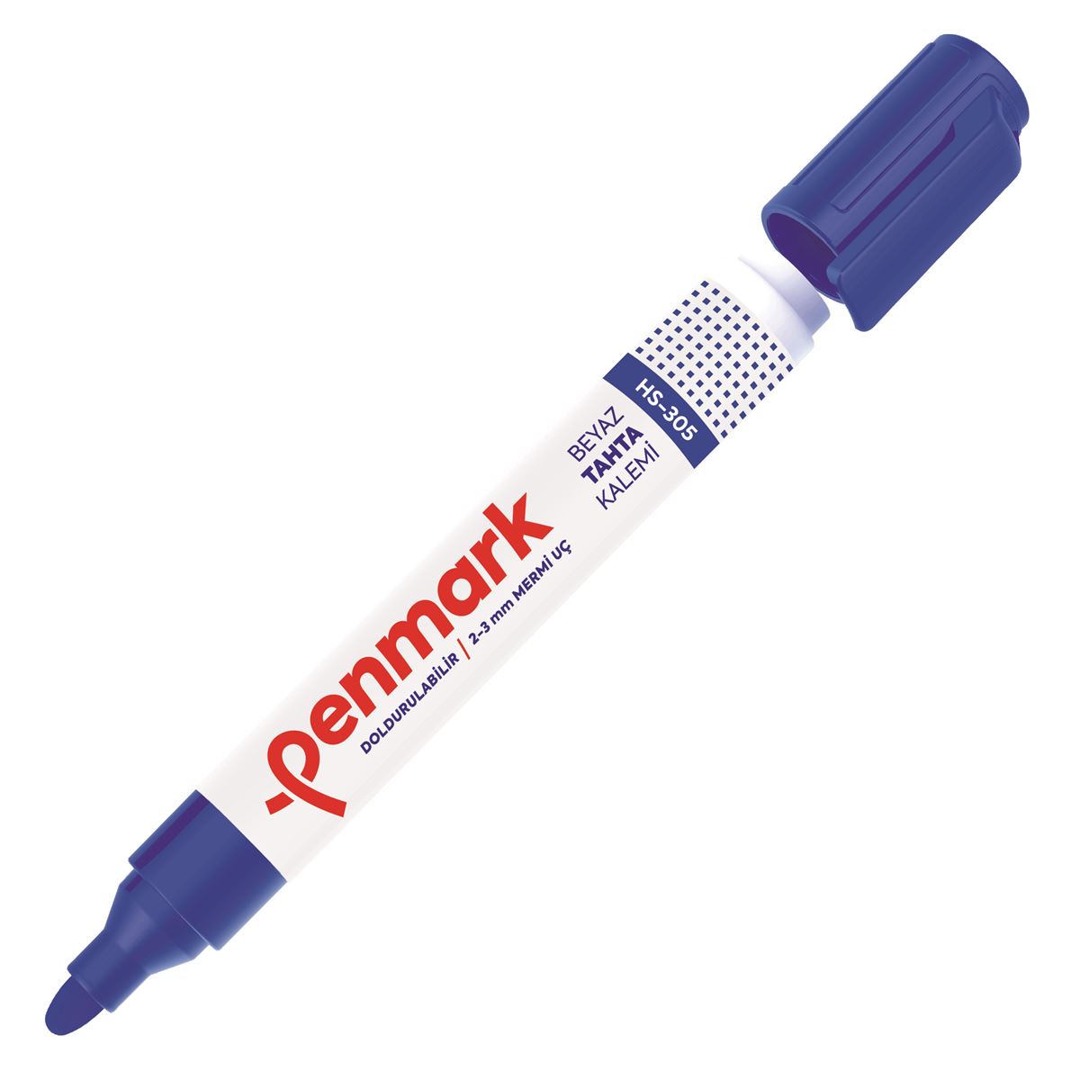 PENMARK TAHTA KALEMİ YUVARLAK UÇ DOLDURULABİLİR MAVİ 12 Lİ HS-305-02 1