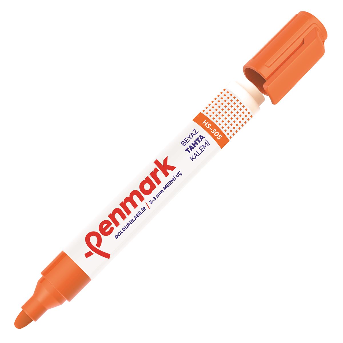 PENMARK TAHTA KALEMİ YUVARLAK UÇ DOLDURULABİLİR TURUNCU 12 Lİ HS-305-07 1