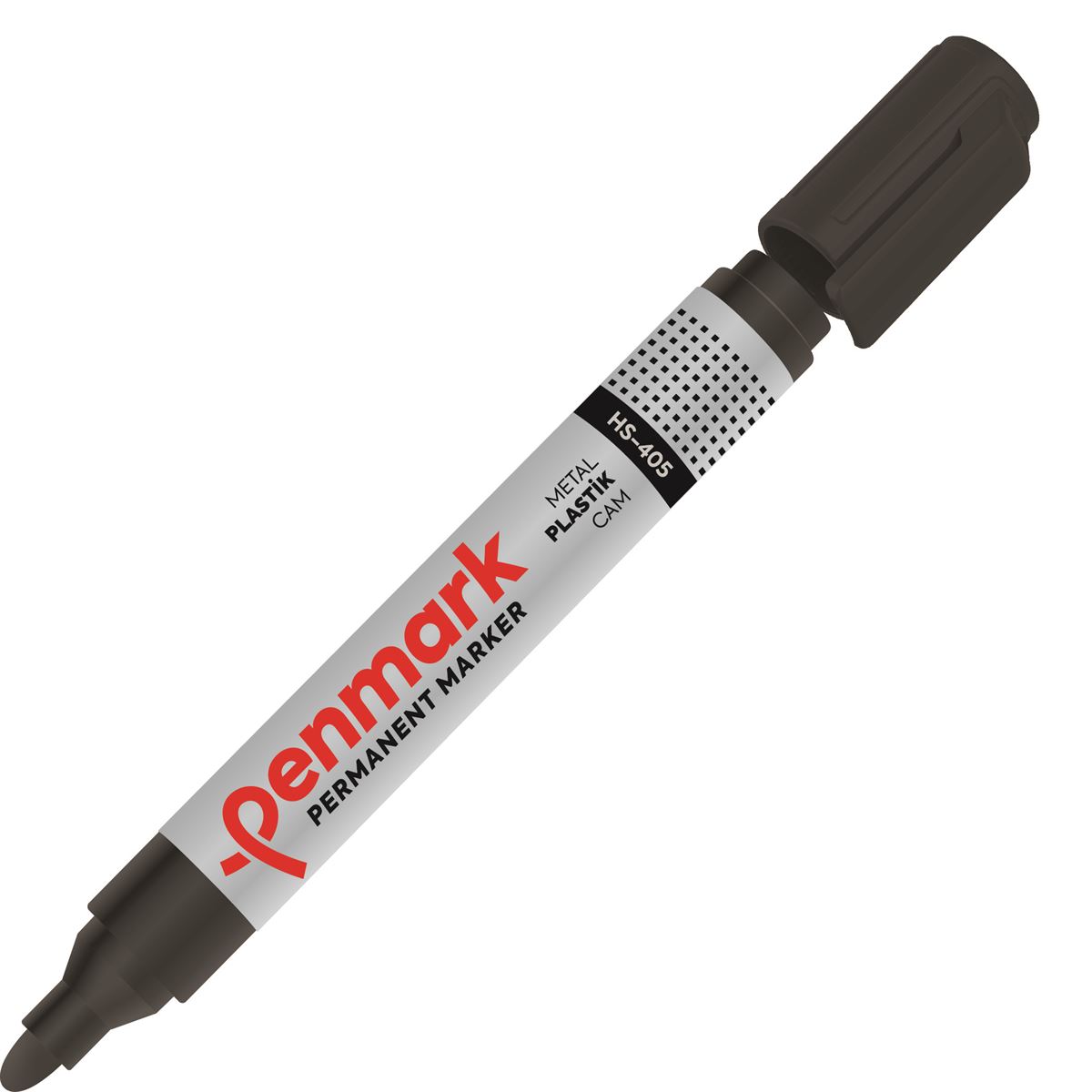 PENMARK PERMANENT MARKÖR YUVARLAK UÇ SİYAH 12 Lİ HS-405-01 1