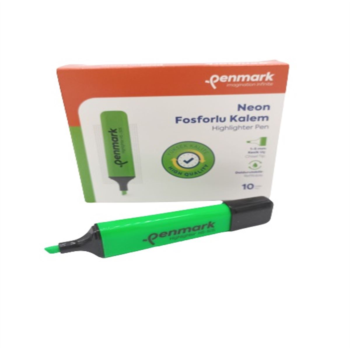 PENMARK FOSFORLU KALEM NEON YEŞİL 10 LU HS-505-02 1