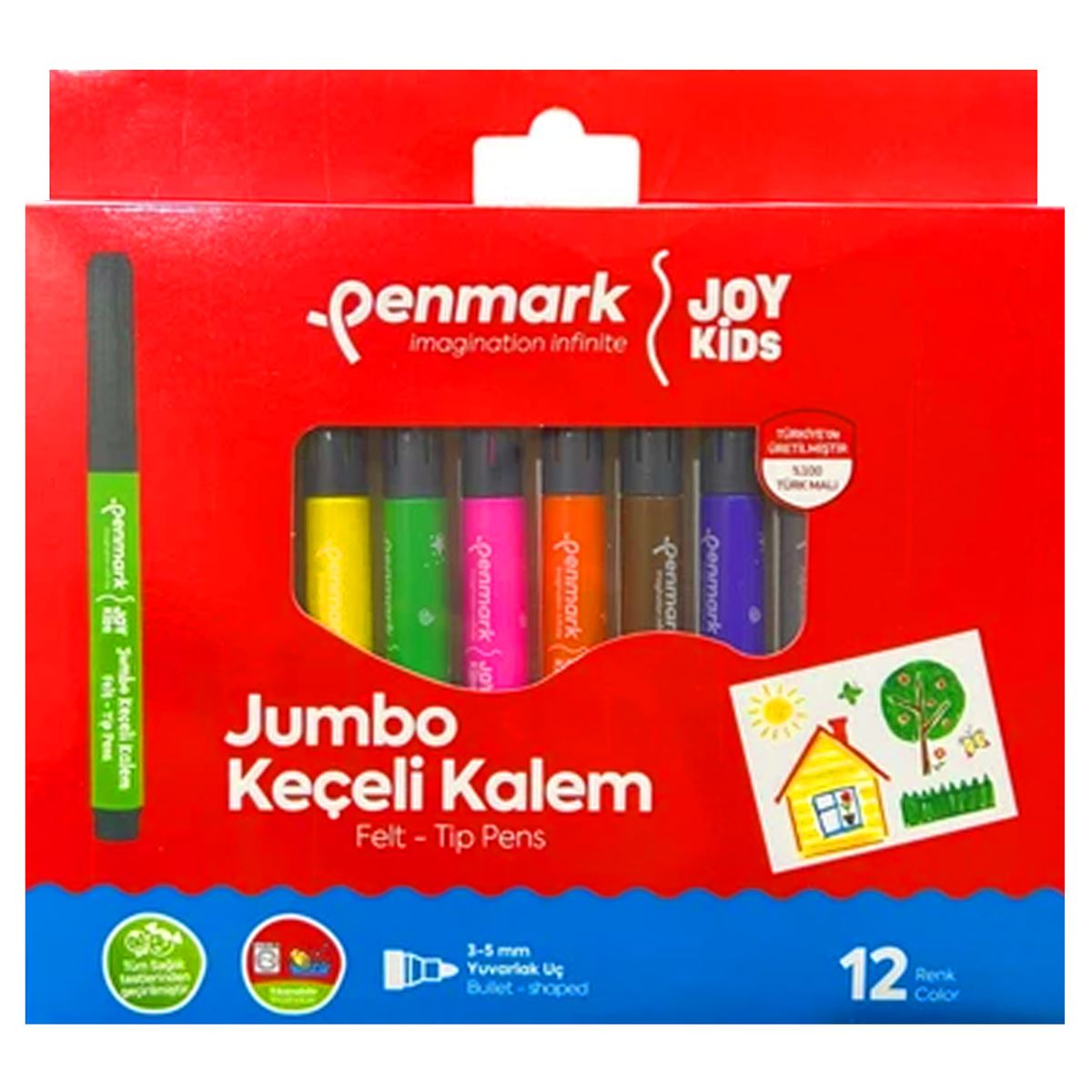 PENMARK KEÇELİ KALEM JUMBO 12 RENK HS-706-12 1