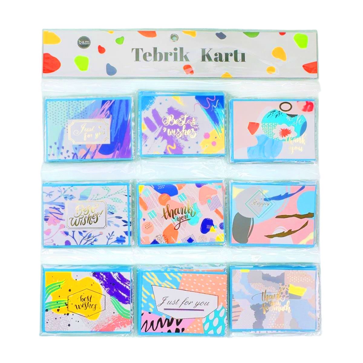 BAM MESAJ TEBRİK KARTI 12.5x9 54 LÜ BM-1312 1