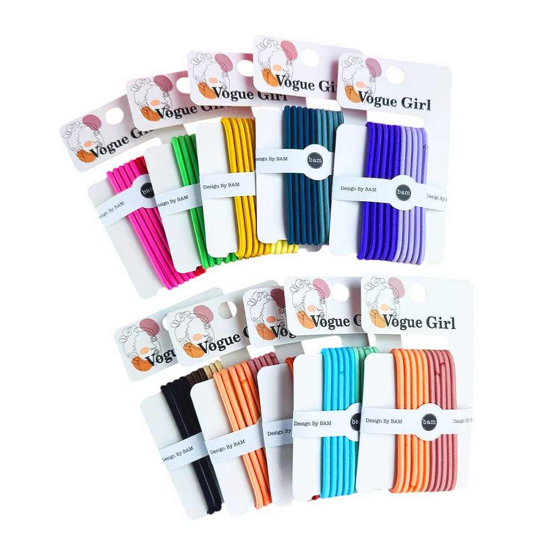 BAM LASTİK SAÇ TOKASI 1584 ÖRME PASTEL RENK 10 LU 20 PK 1