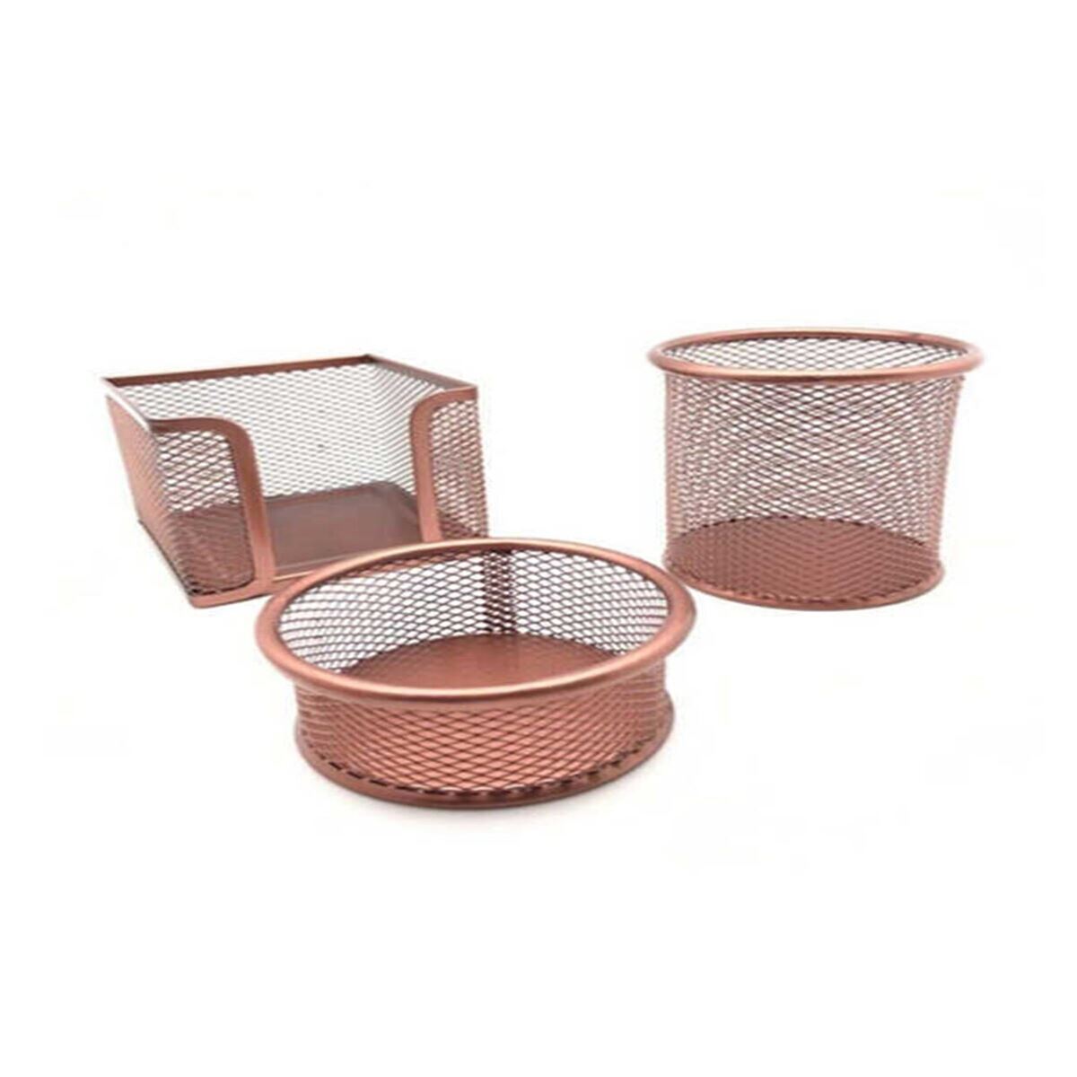 DRT MASA OFİS SETİ FİLE 3 LÜ ROSE GOLD 420 1