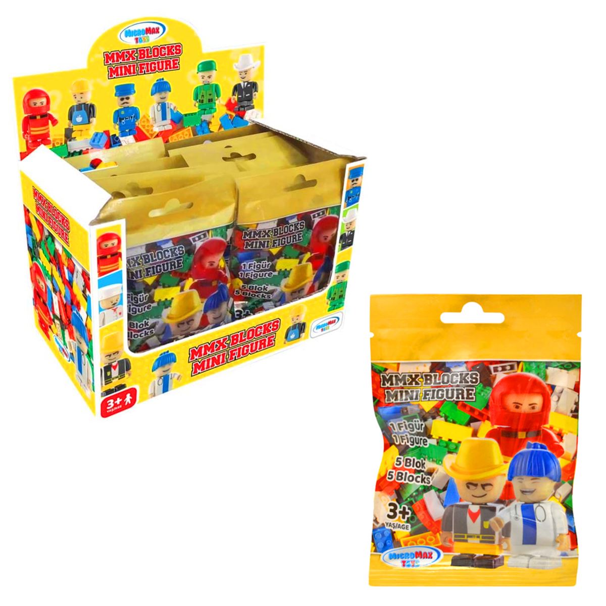 MİCROMAX MMX BLOCKS MİNİ FİGÜR 1 FİGR 5 BLOK 12 Lİ 3+ 1