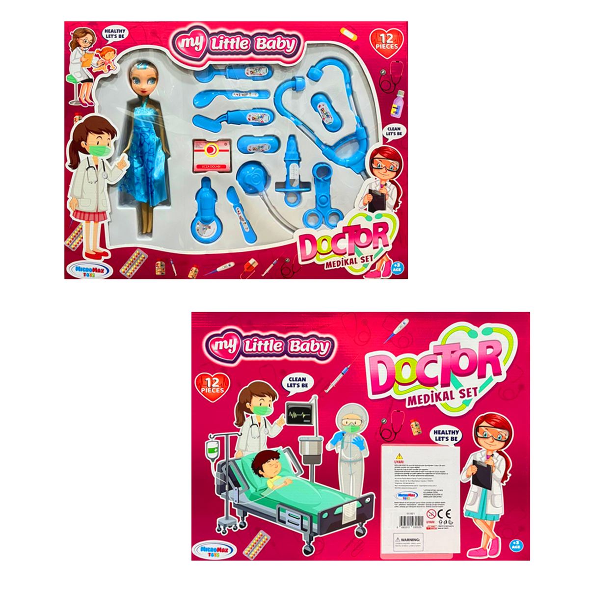 MY LİTTLE BABY 05 821 DOKTOR SETİ BEBEKLİ KUTULU +3 1