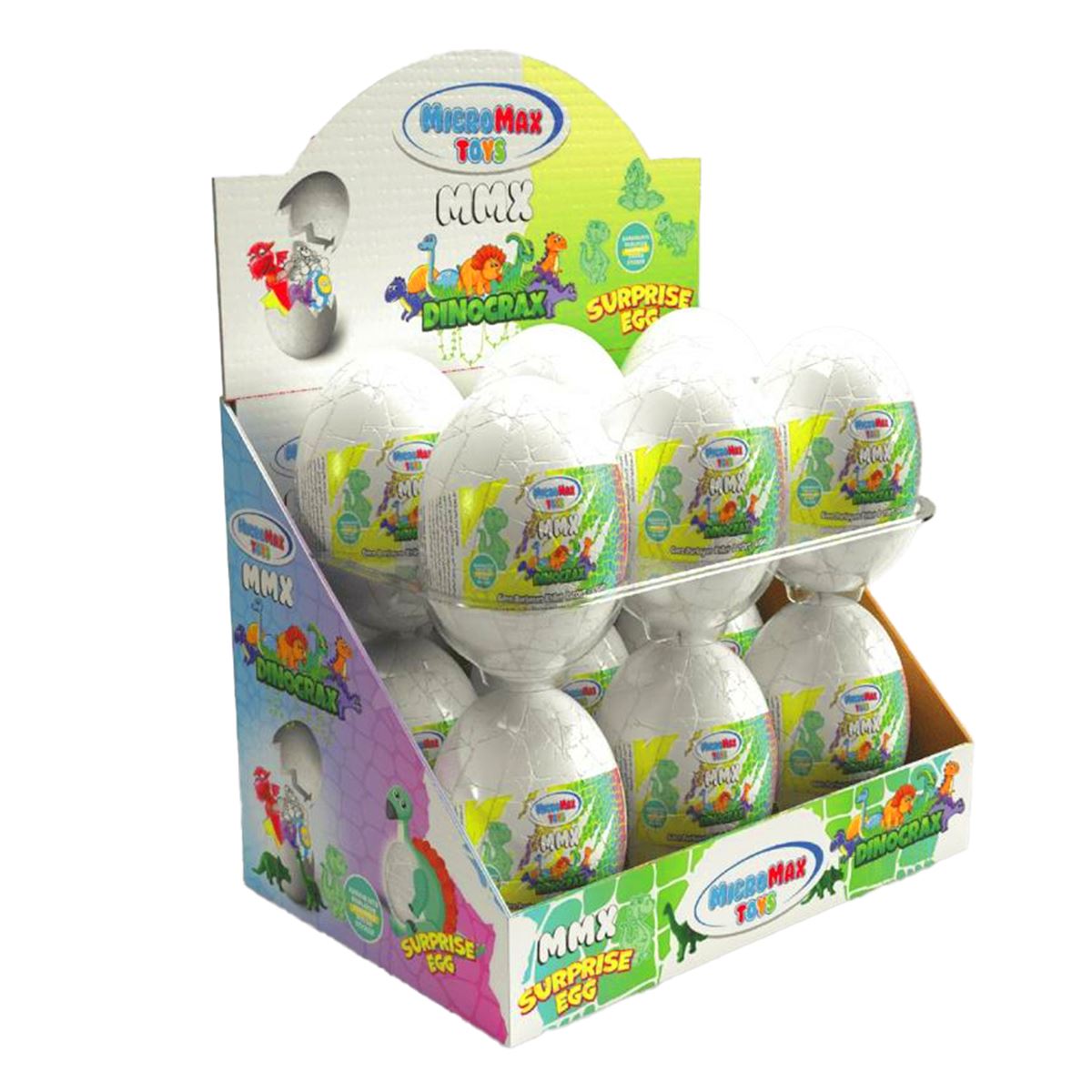 DİNOCRAX MMX SÜRPRİZ ÇATLAK YUMURTA BEYAZ 12 Lİ 1