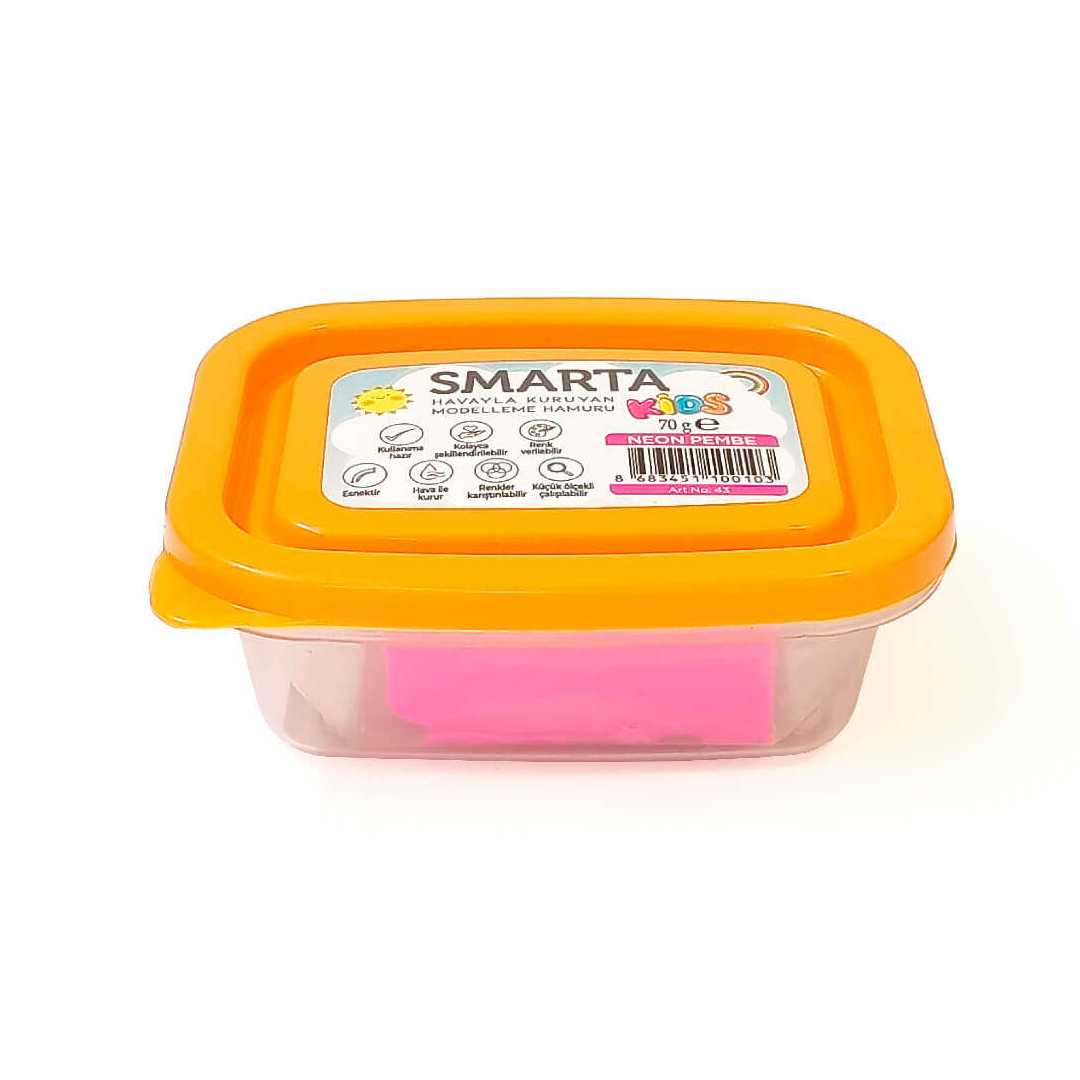 SMARTA KİDS MODELLEME HAMURU HAVAYLA KURUYAN 43 NEON PEMBE 70 GR 30000043 1