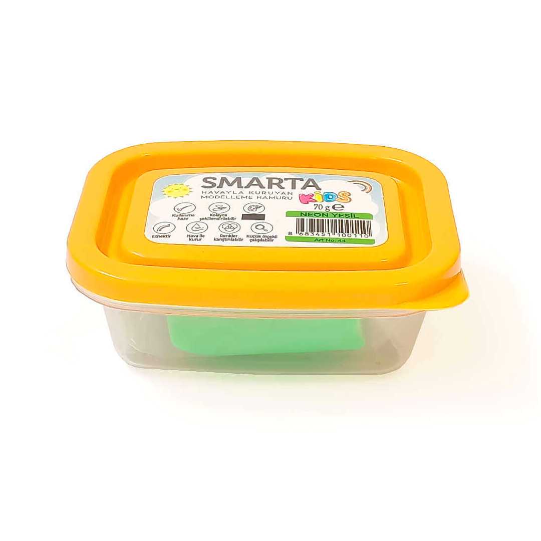SMARTA KİDS MODELLEME HAMURU HAVAYLA KURUYAN 44 NEON YEŞİL 70 GR 30000044 1