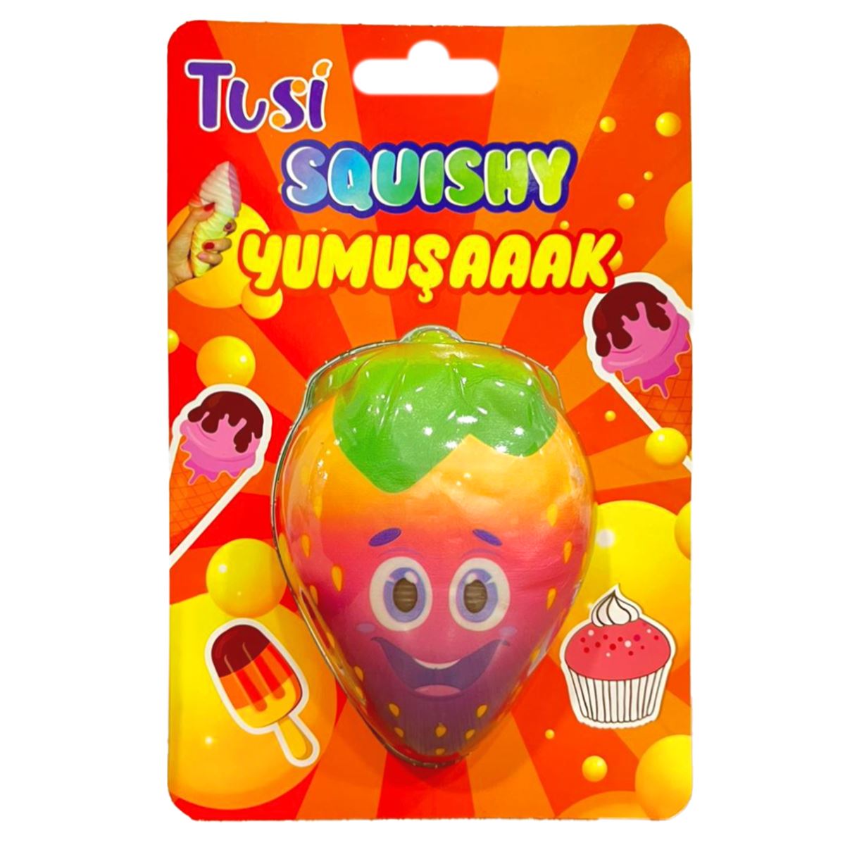 TUSİ SQUİSHY KÖPÜK OYUNCAK ÇİLEK 3+ 1