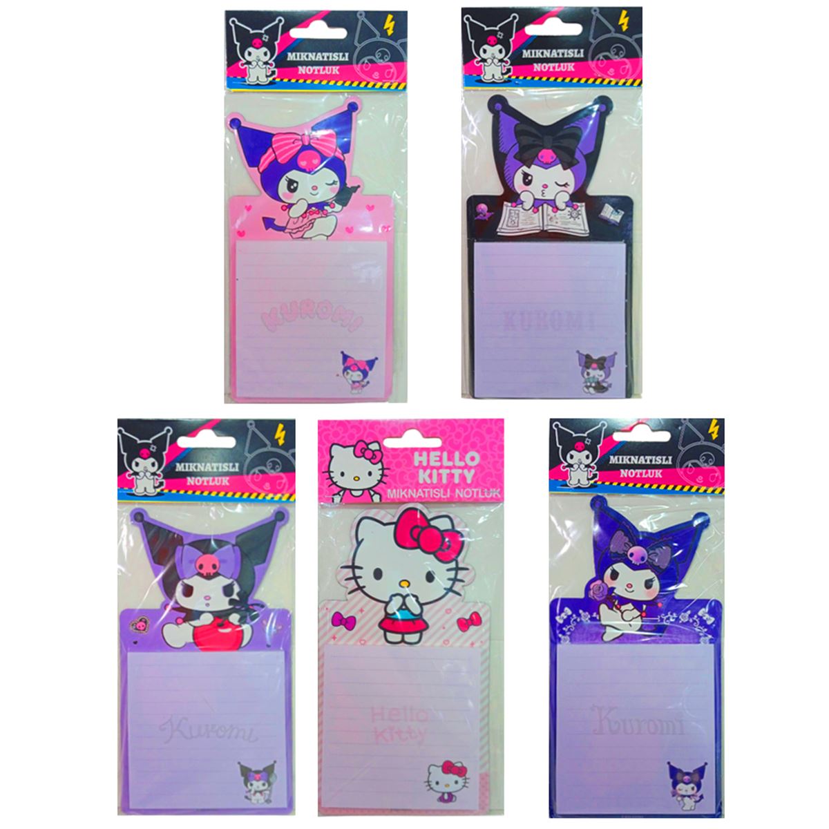 KUROMİ - HELLO KİTTY NOT KAĞIDI MIKNATISLI 250 TEKLİ KARTELA 1
