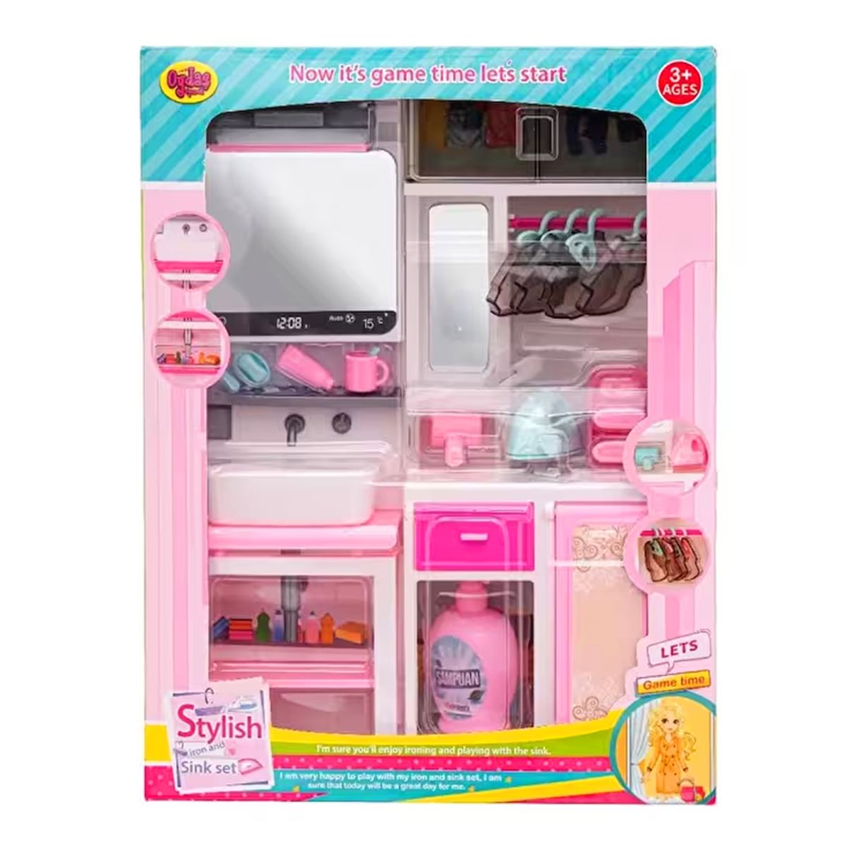 OYDAŞ ÜTÜ MASASI VE LAVABO 2 Lİ 02383 KUTULU 3+ 1