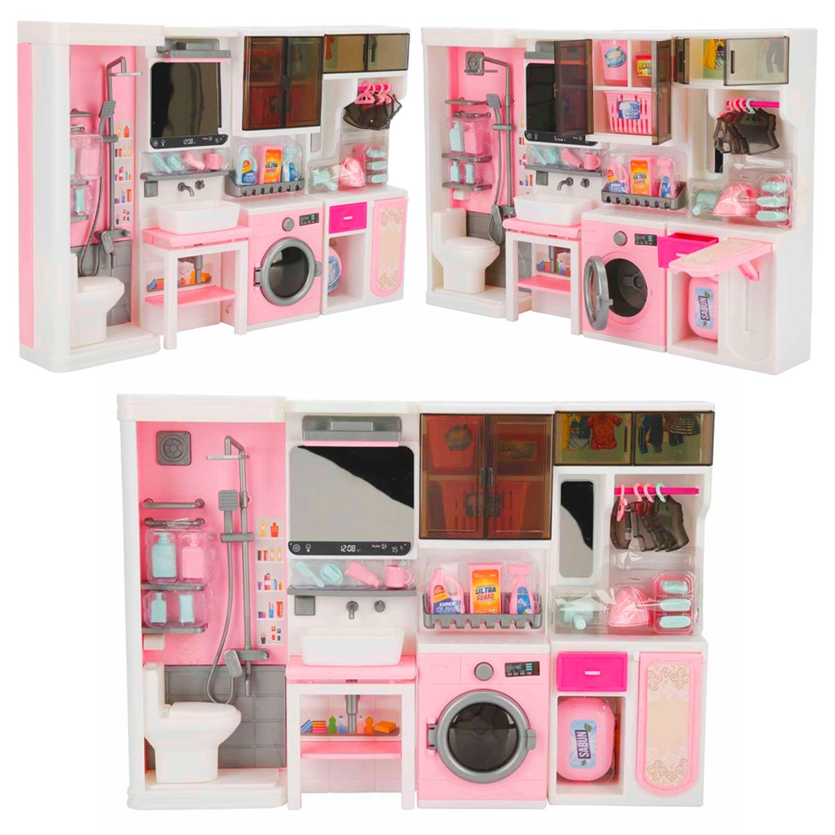 OYDAŞ BANYO SETİ 4 LÜ 02386 ÇAMAŞIR MAKİNESİ+BANYO+LAVABO+ÜTÜ MASALI DOLAP KUTULU 3+ 1