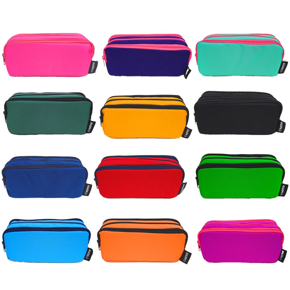 KALEMLİG KALEM ÇANTASI KL24-ECOTRP-04 KETEN DÜZ RENK ÜÇ BÖLMELİ 1