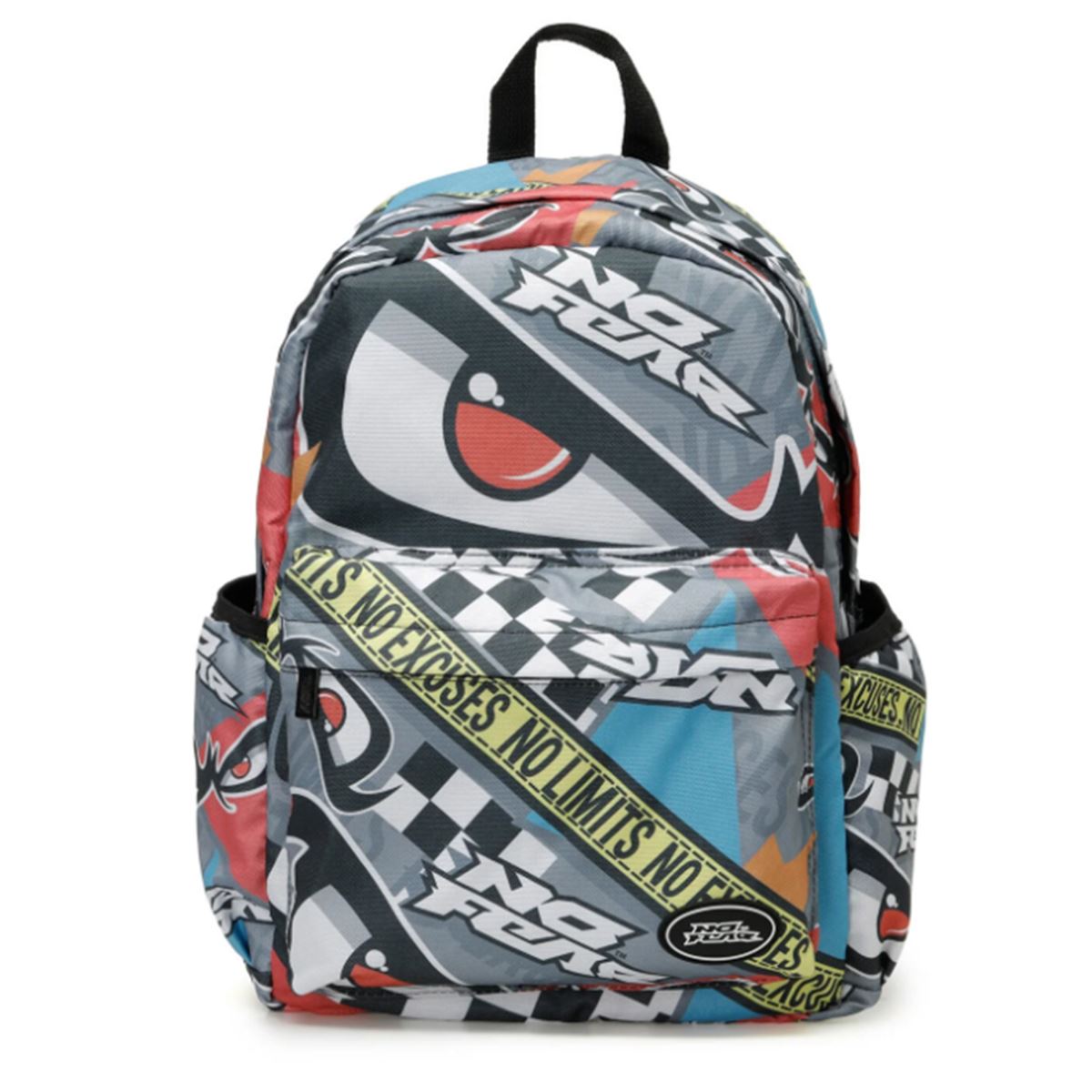 NO FEAR OKUL ÇANTASI 03545 ÇOK RENKLİ DESENLİ ÇİFT BÖLMELİ 1