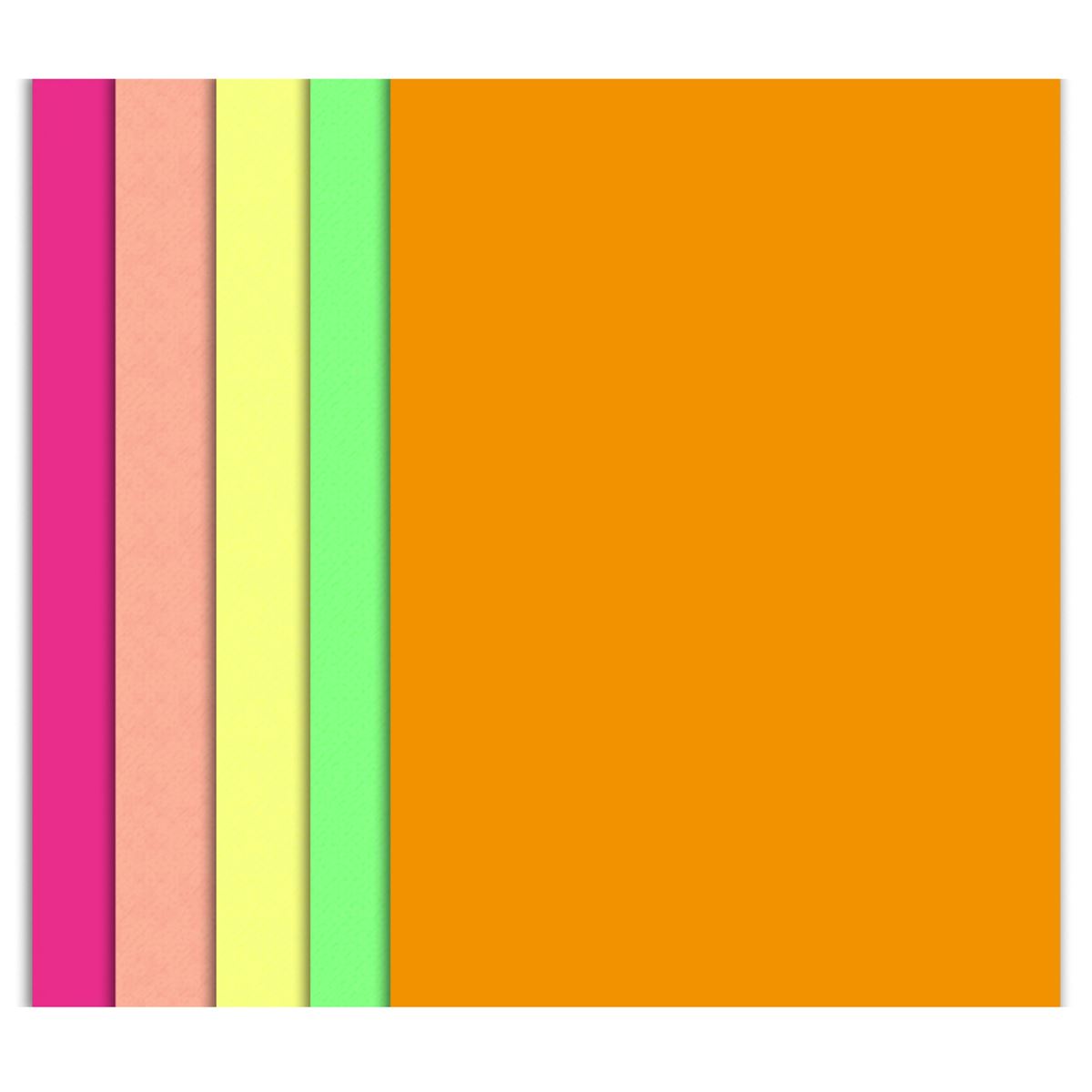 MCOLOR FON KARTONU 50x70 160 GR NEON 5 RENK 50 Lİ 1