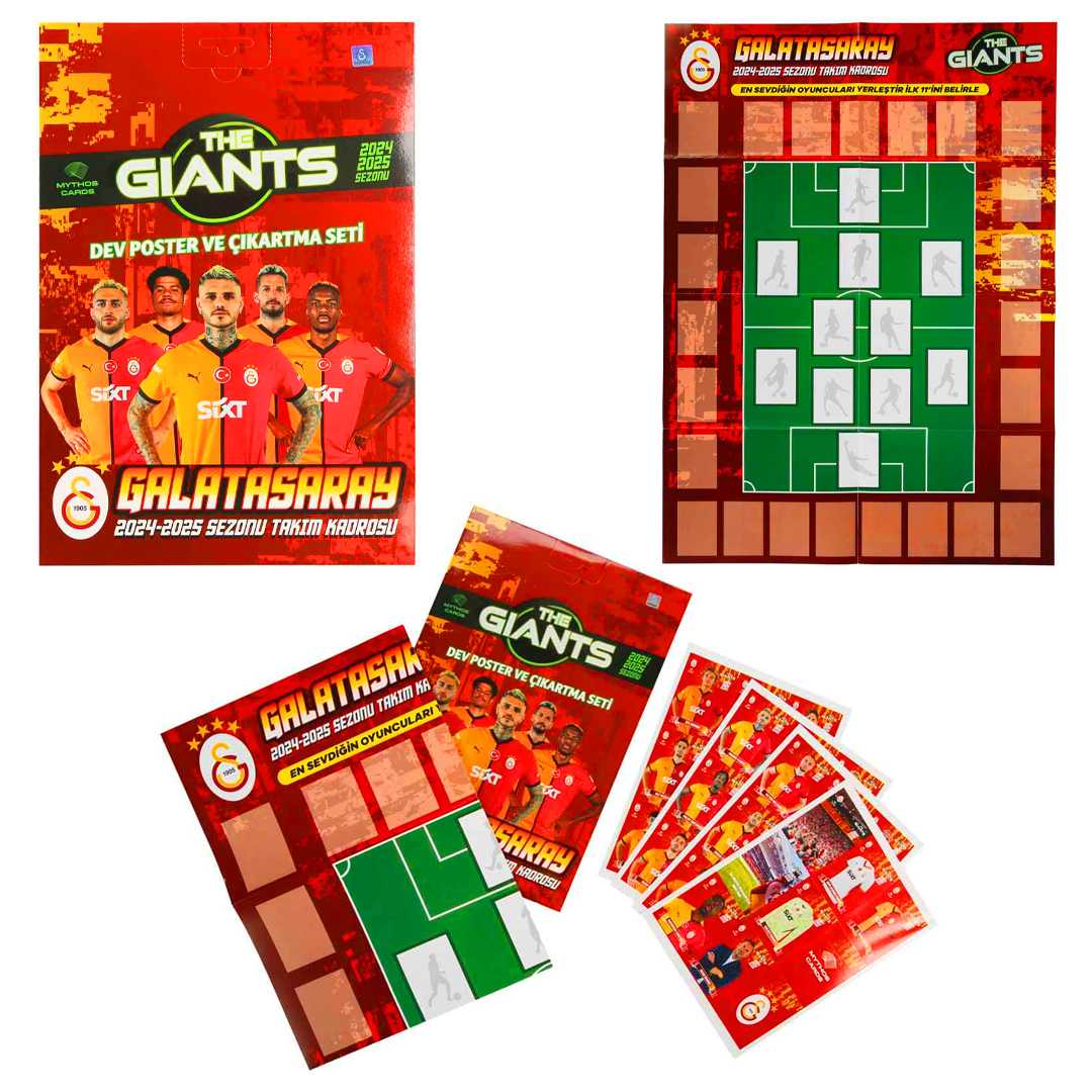 MYTHOS THE GIANTS GALATASARAY POSTER VE ÇIKARTMA SETİ 2024-25 3+ 1