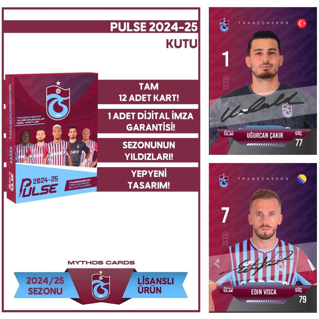 PULSE FUTBOLCU KARTLARI TRABZONSPOR 2024-25 10 LU 3+ 1