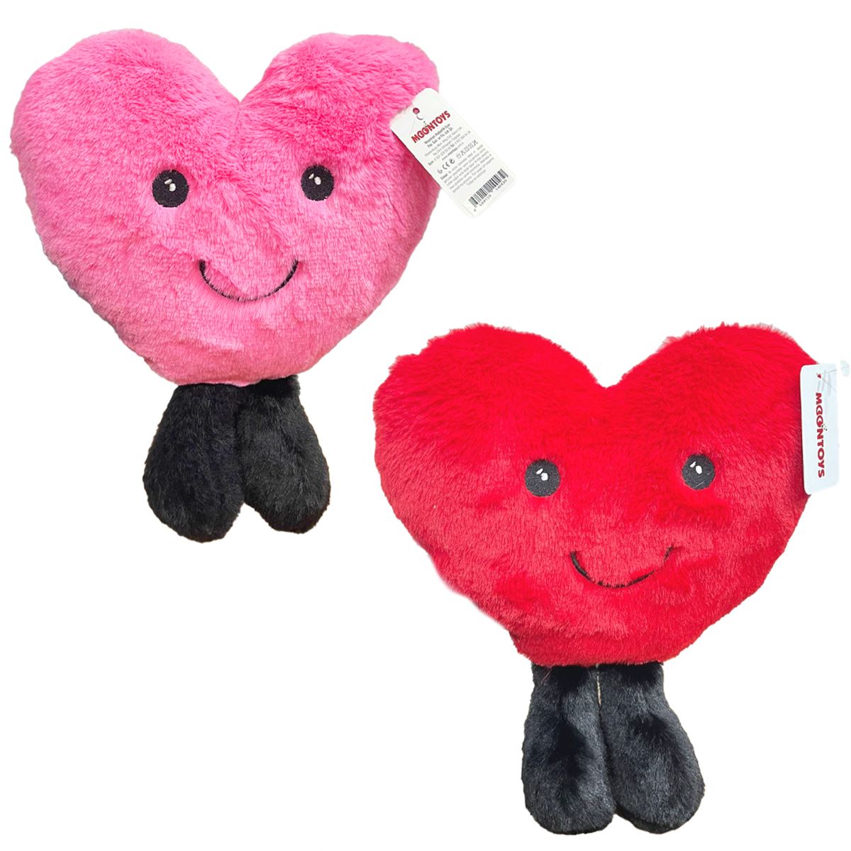 MOONTOYS PELÜŞ YASTIK AYAKLI GÜLEN KALP 30 CM 1